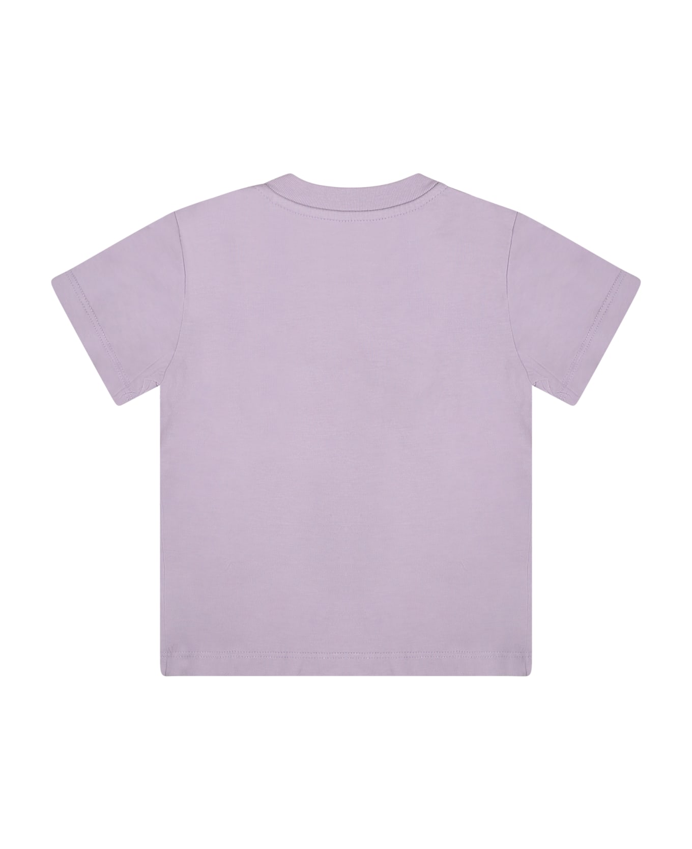 Palm Angels Purple T-shirt For Baby Girl With Bear - Violet Tシャツ＆ポロシャツ