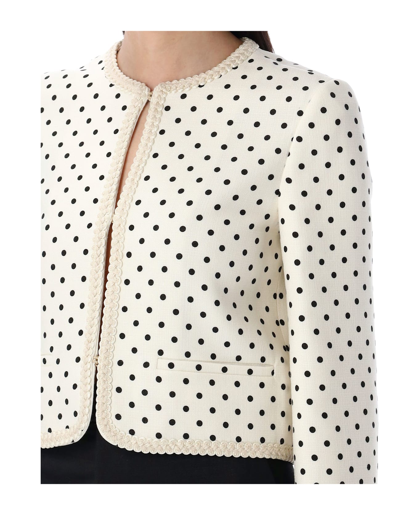 Valentino Garavani Pludepois Print Jacket - IVORY BLACK