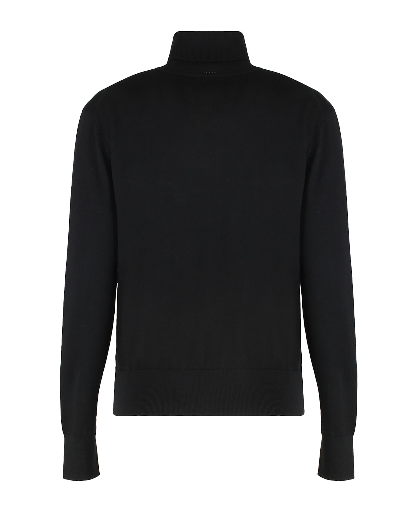 Calvin Klein High Neck Sweater In Merino Wool - black