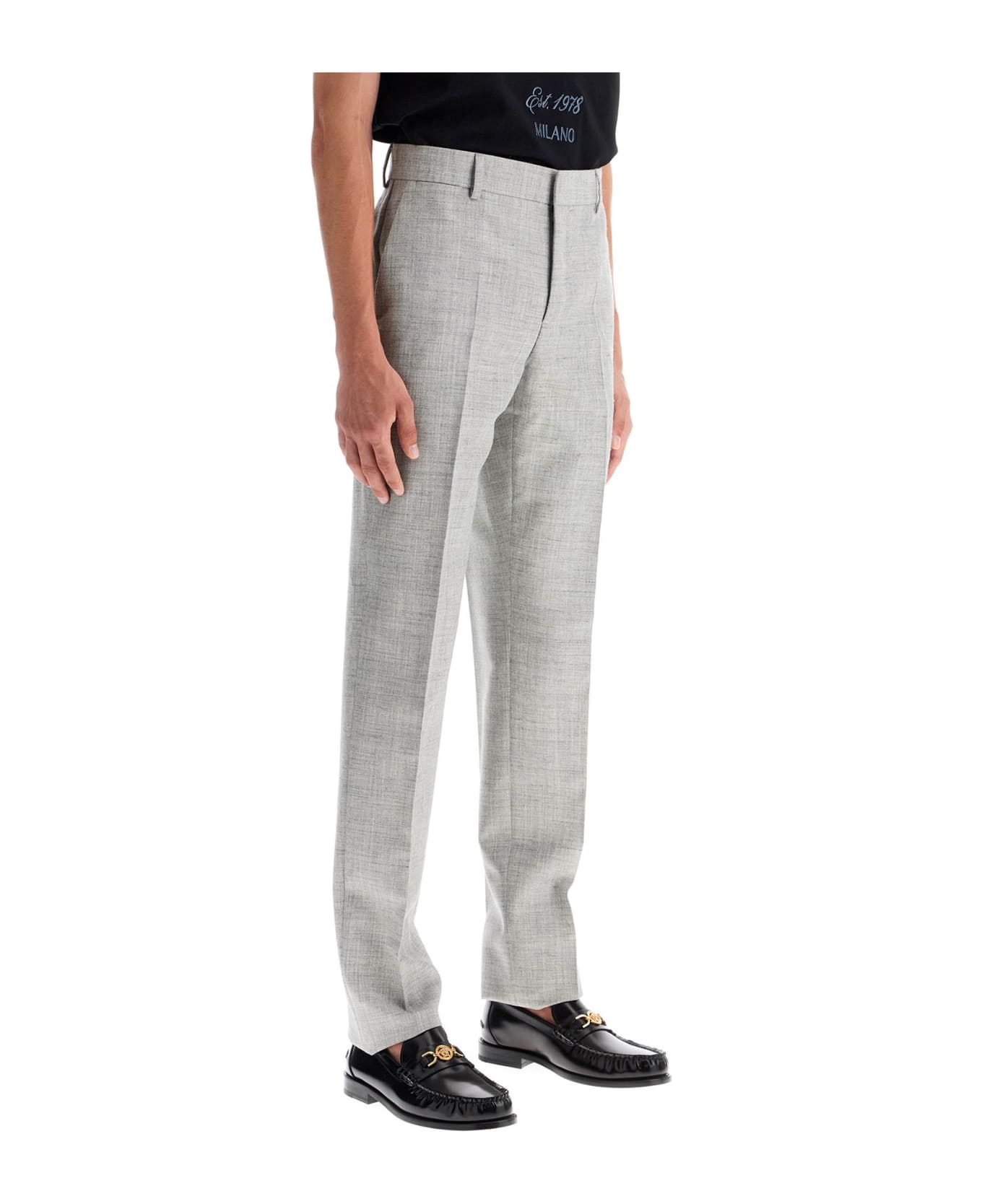 Versace Tailoring Cigarette Pants - CONCRETE MELANGE (Grey)
