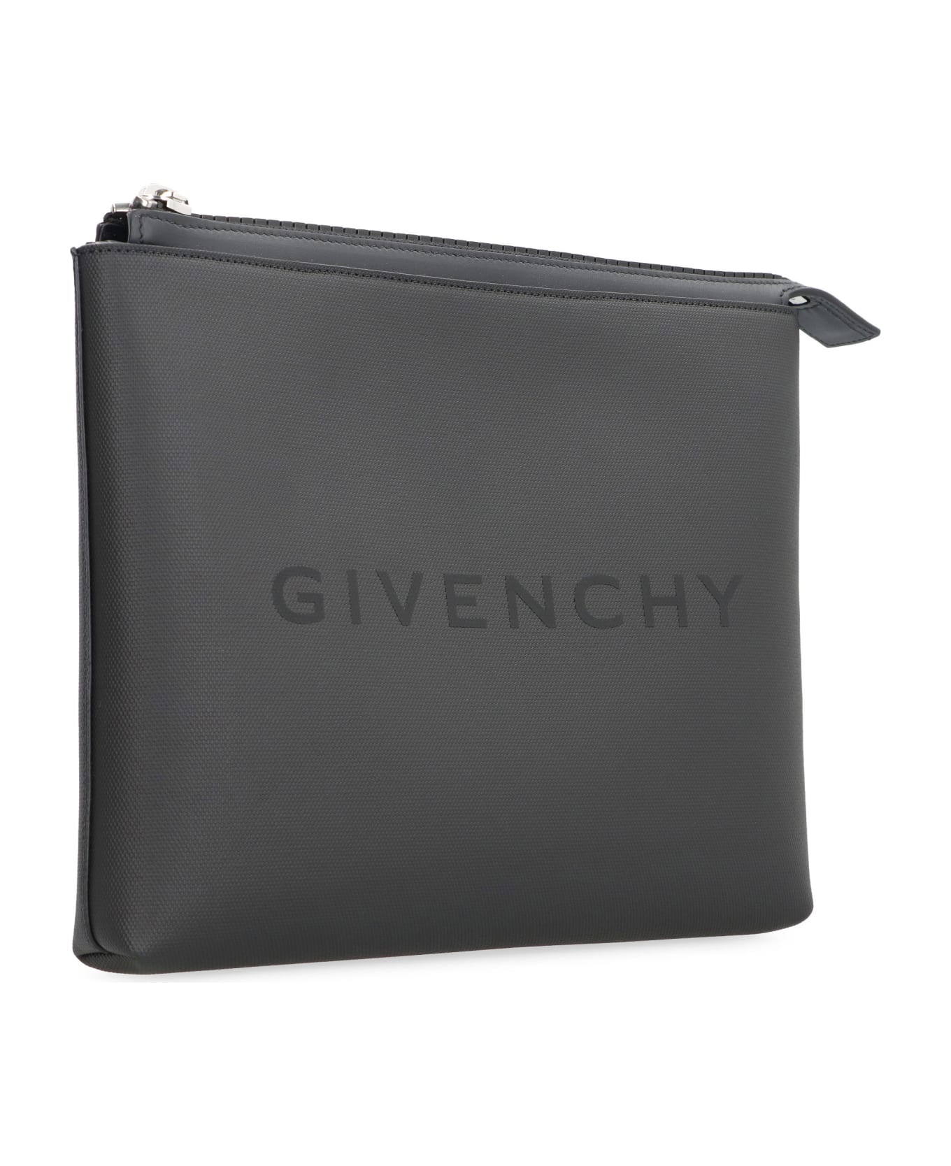 Givenchy Coated Canvas Flat Pouch - Black