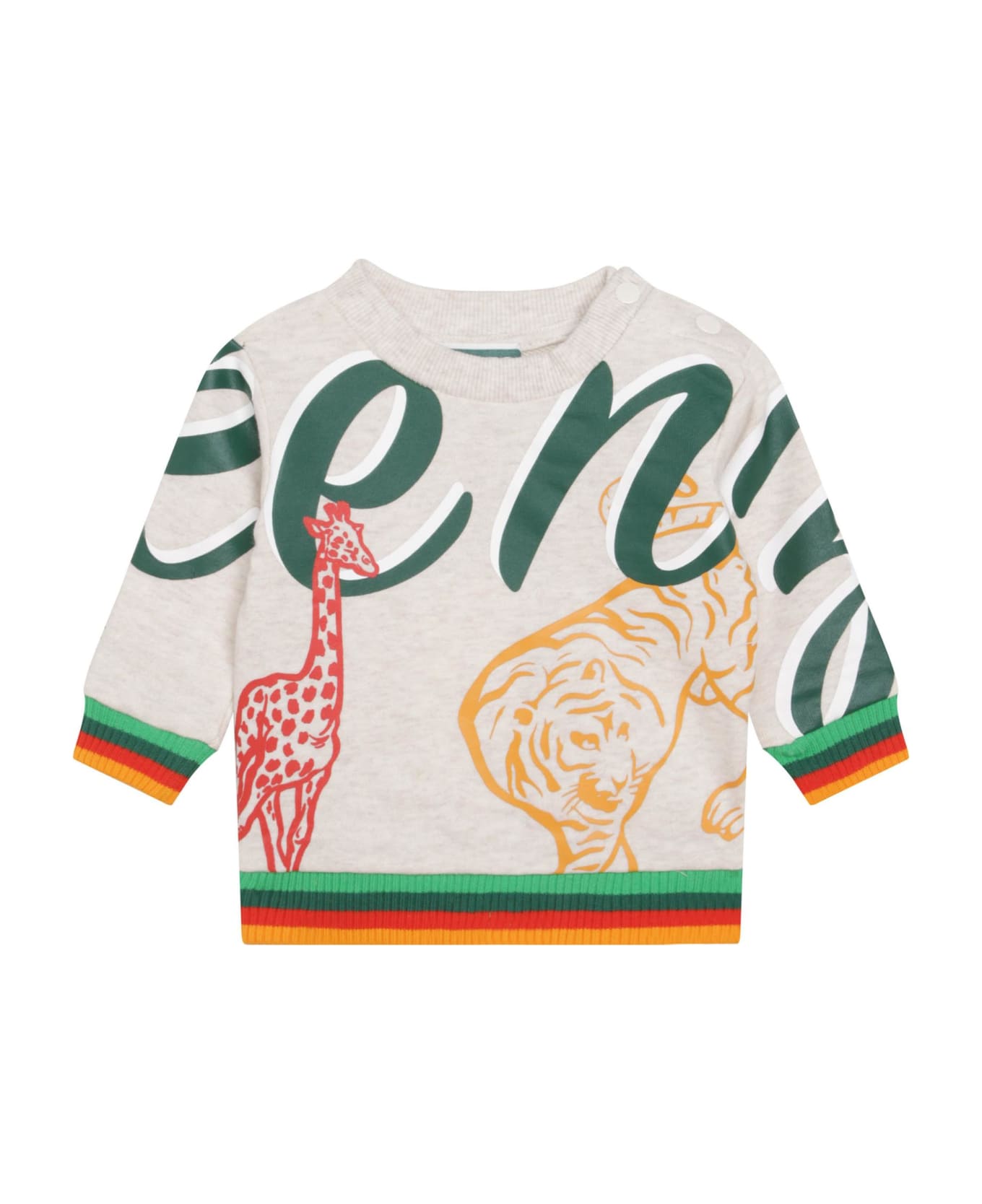 Kenzo Kids Sweatshirt With Print - Beige