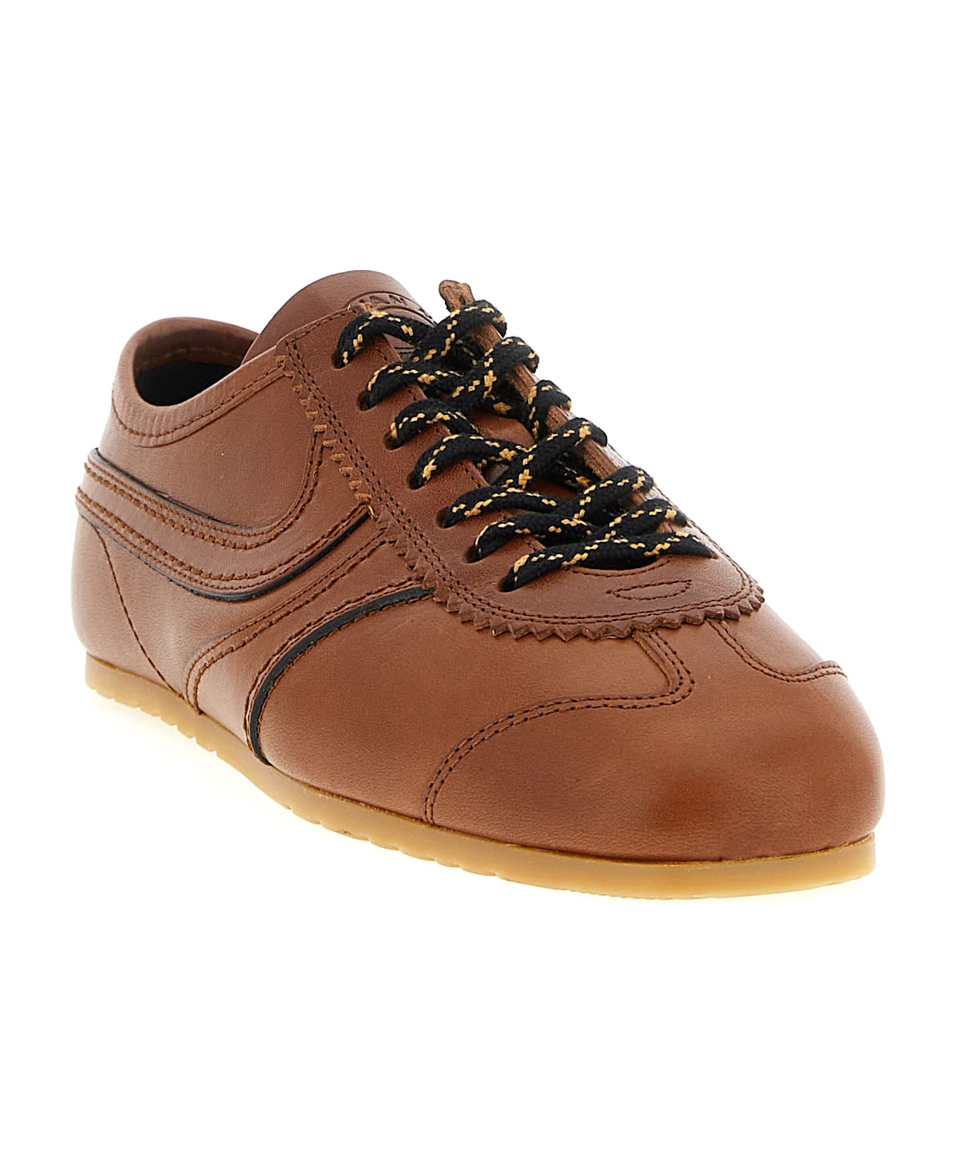 Dries Van Noten Leather Sneakers - Brown