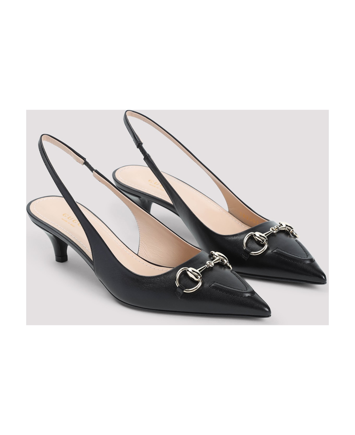 Gucci Wering 45 Slingback - Nero Nero ハイヒール