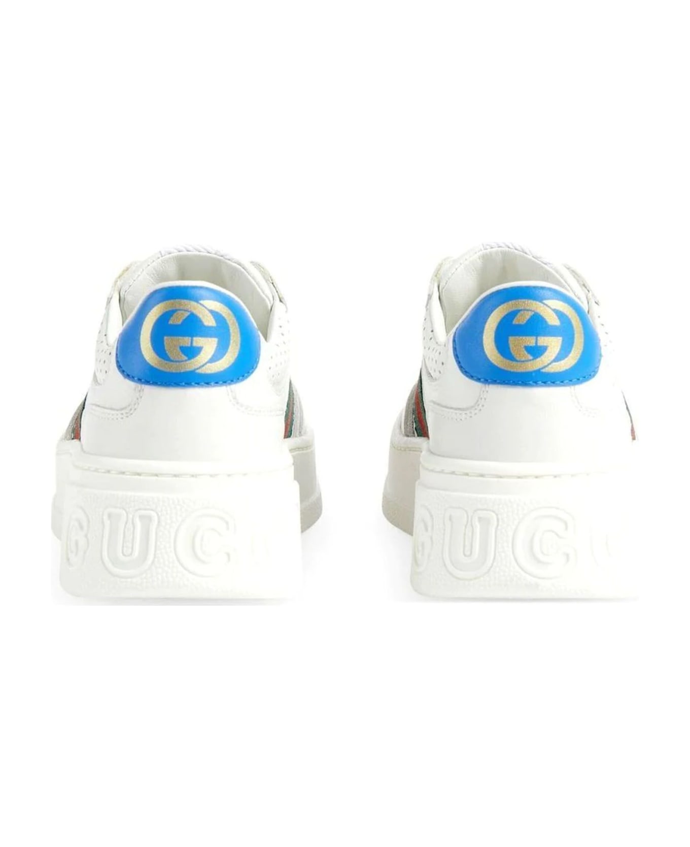 Gucci White Leather Sneakers シューズ