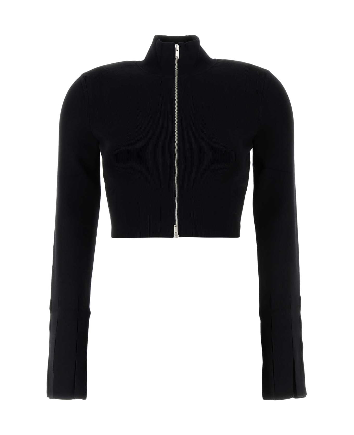 Nanushka Black Stretch Viscose Blend Izan Cardigan - BLACK