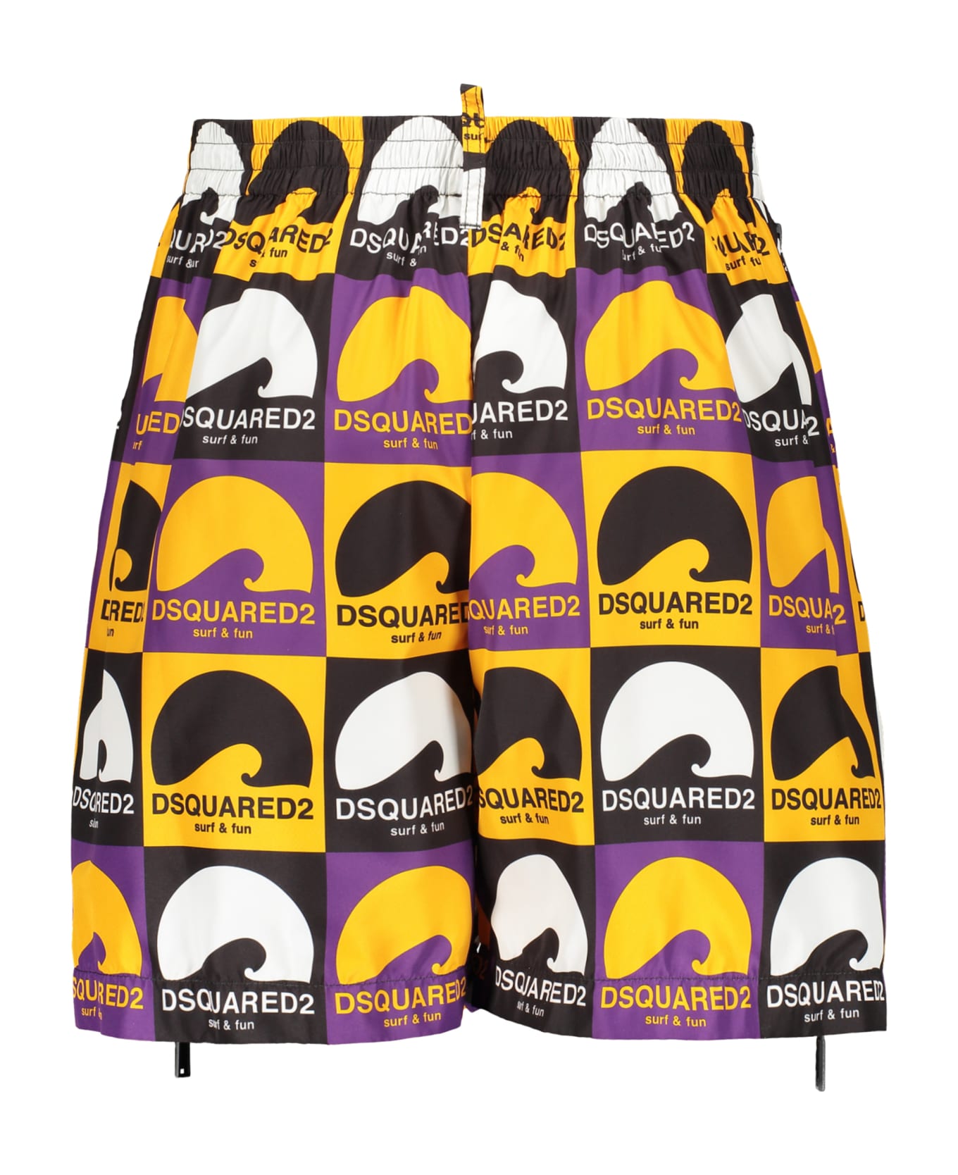 Dsquared2 Printed Techno Fabric Bermuda-shorts - Yellow