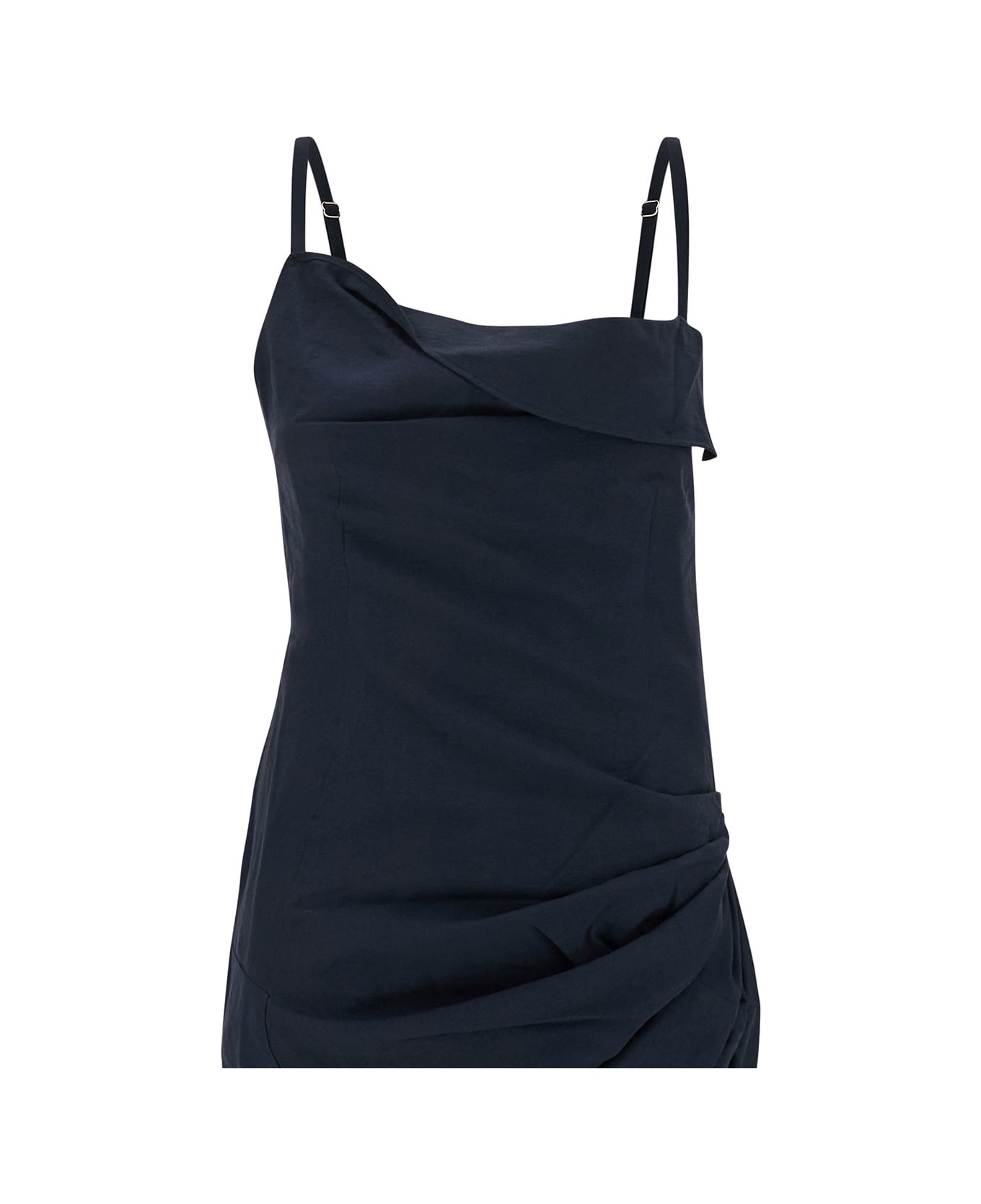 Jacquemus La Robe Saudade Longue Draped Dress - Blu ワンピース＆ドレス