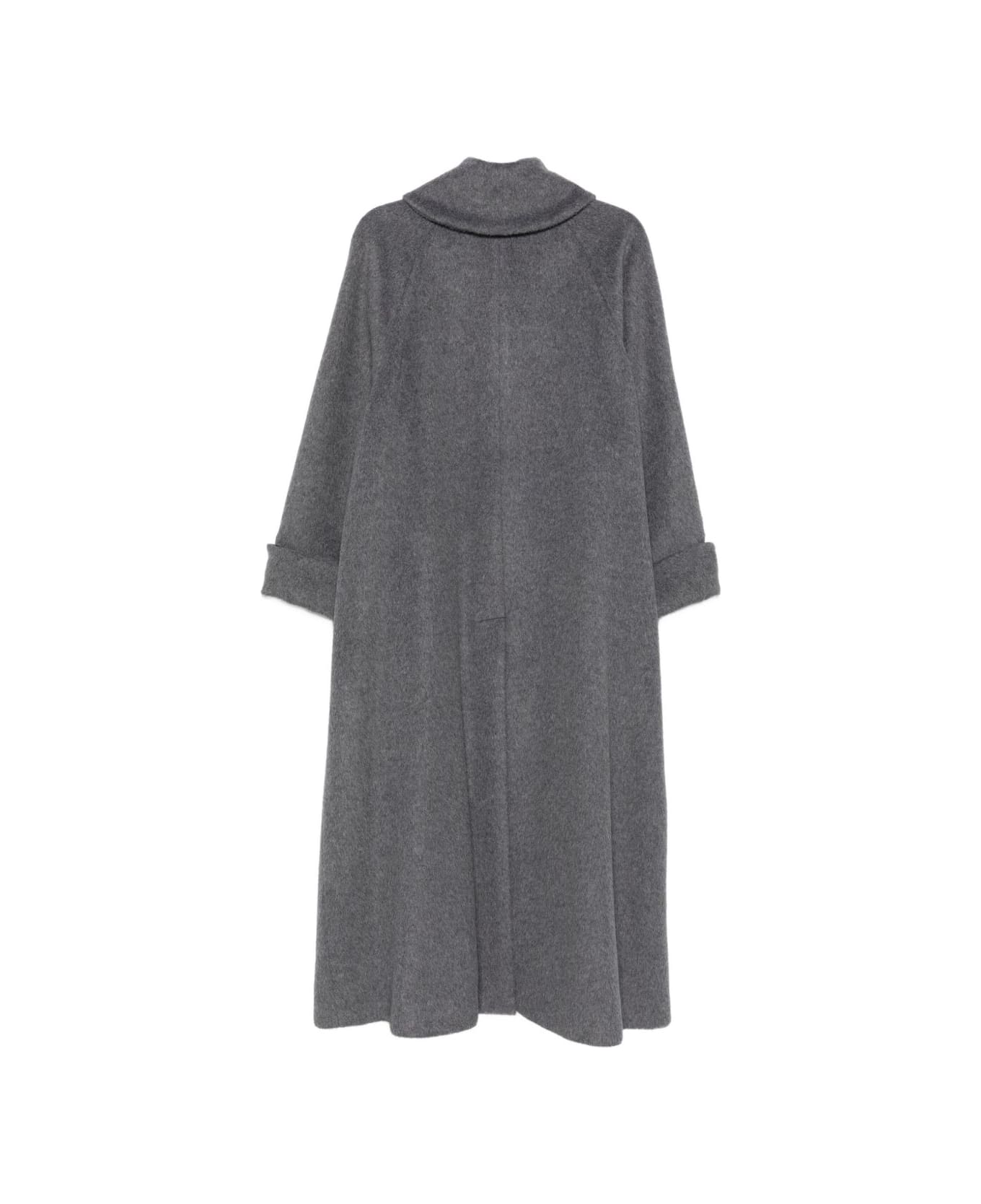 Emporio Armani Wool Long Coat - Grey