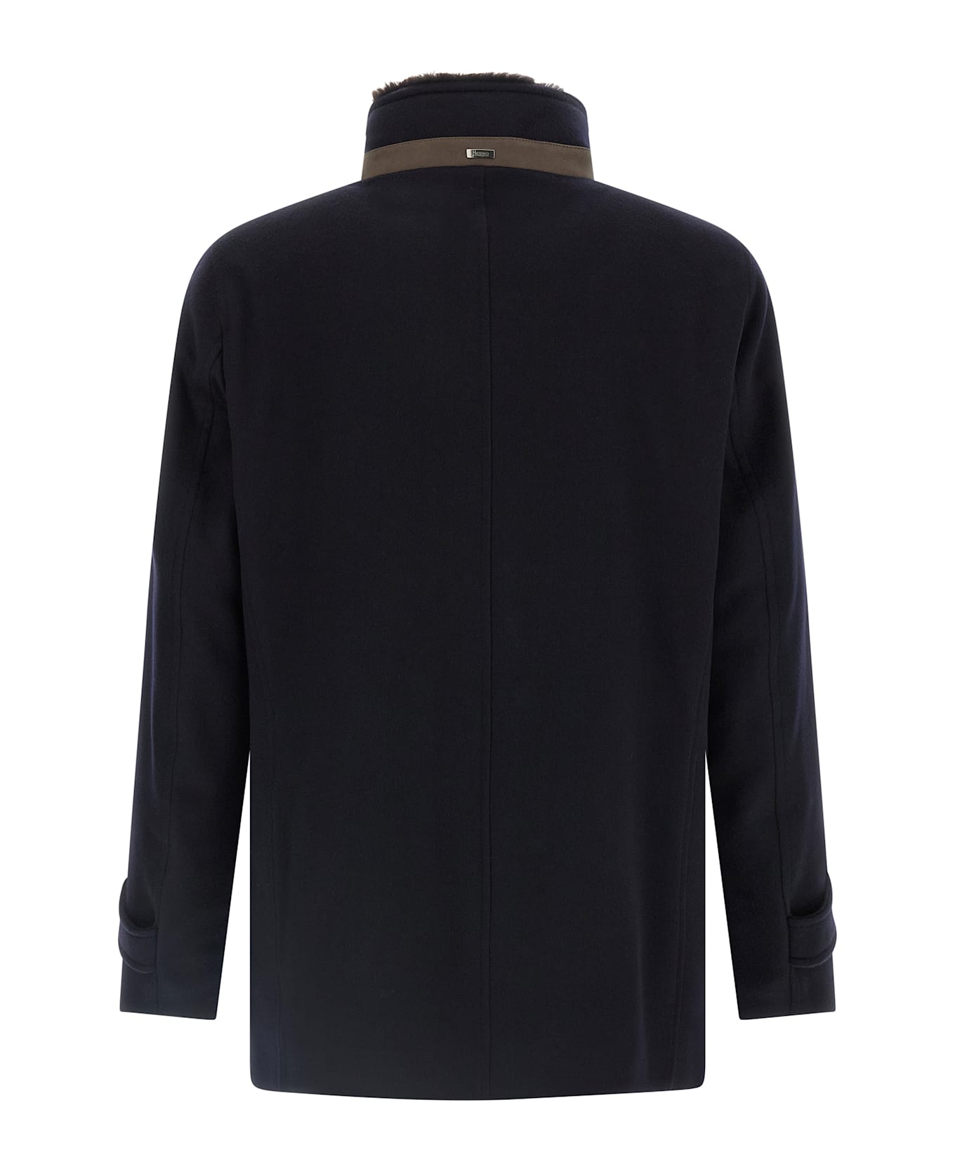 Herno Car Coat Cashmere - Blue