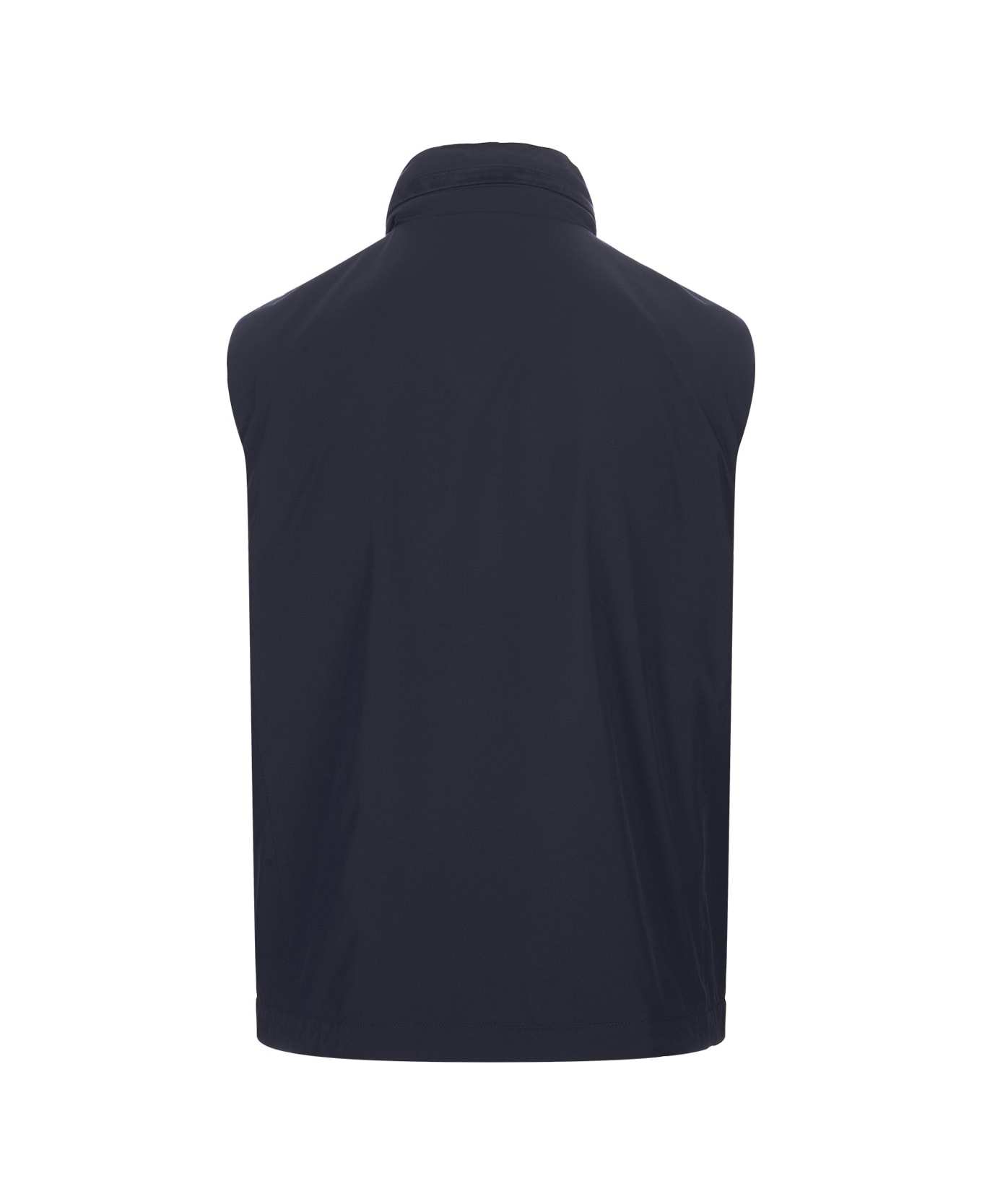 Kiton Blue Vest With Pull-out Hood - Blue