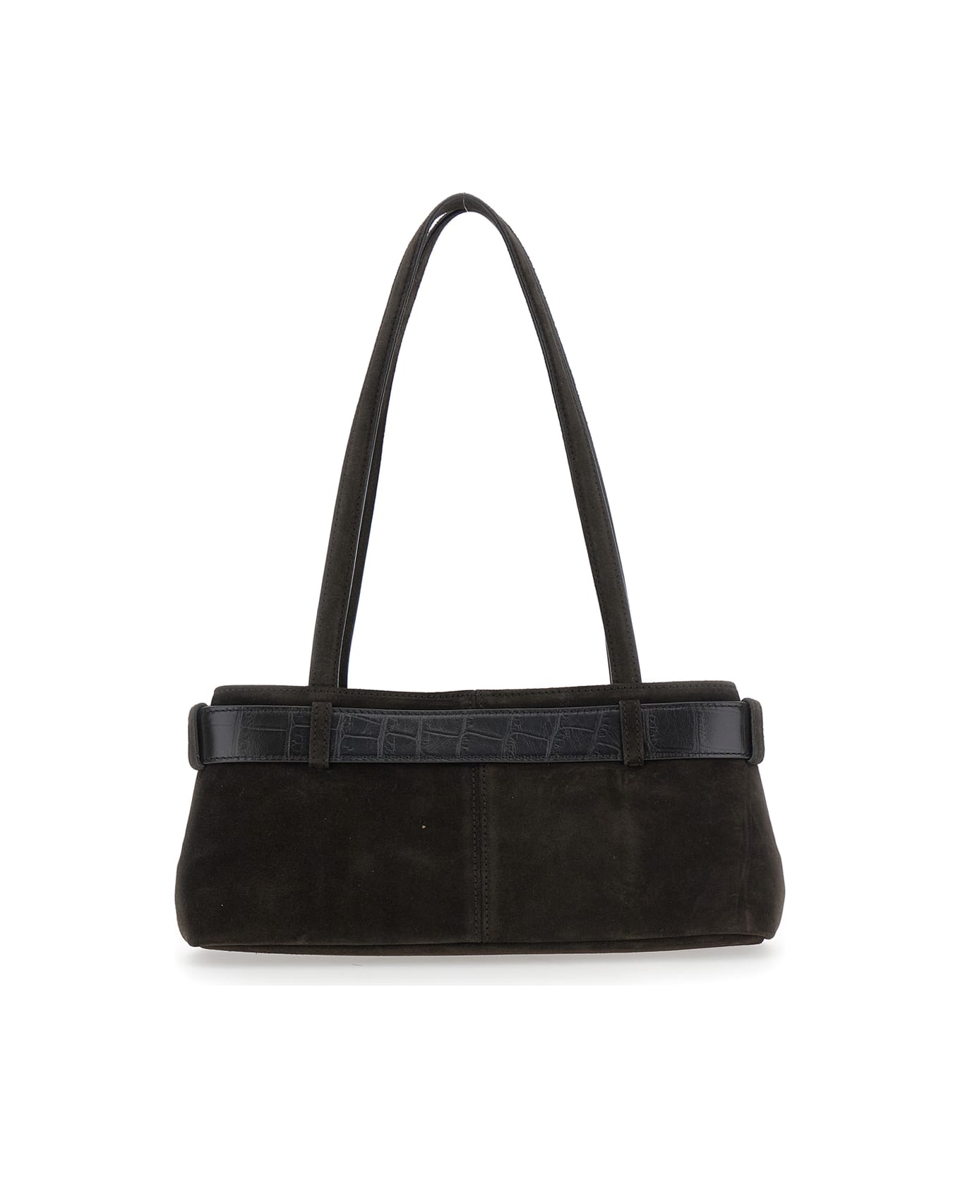 OSOI 
brocle
 Brown Shoulder Bag With Belt And Pendant Key Details In Suede Woman - Brown
