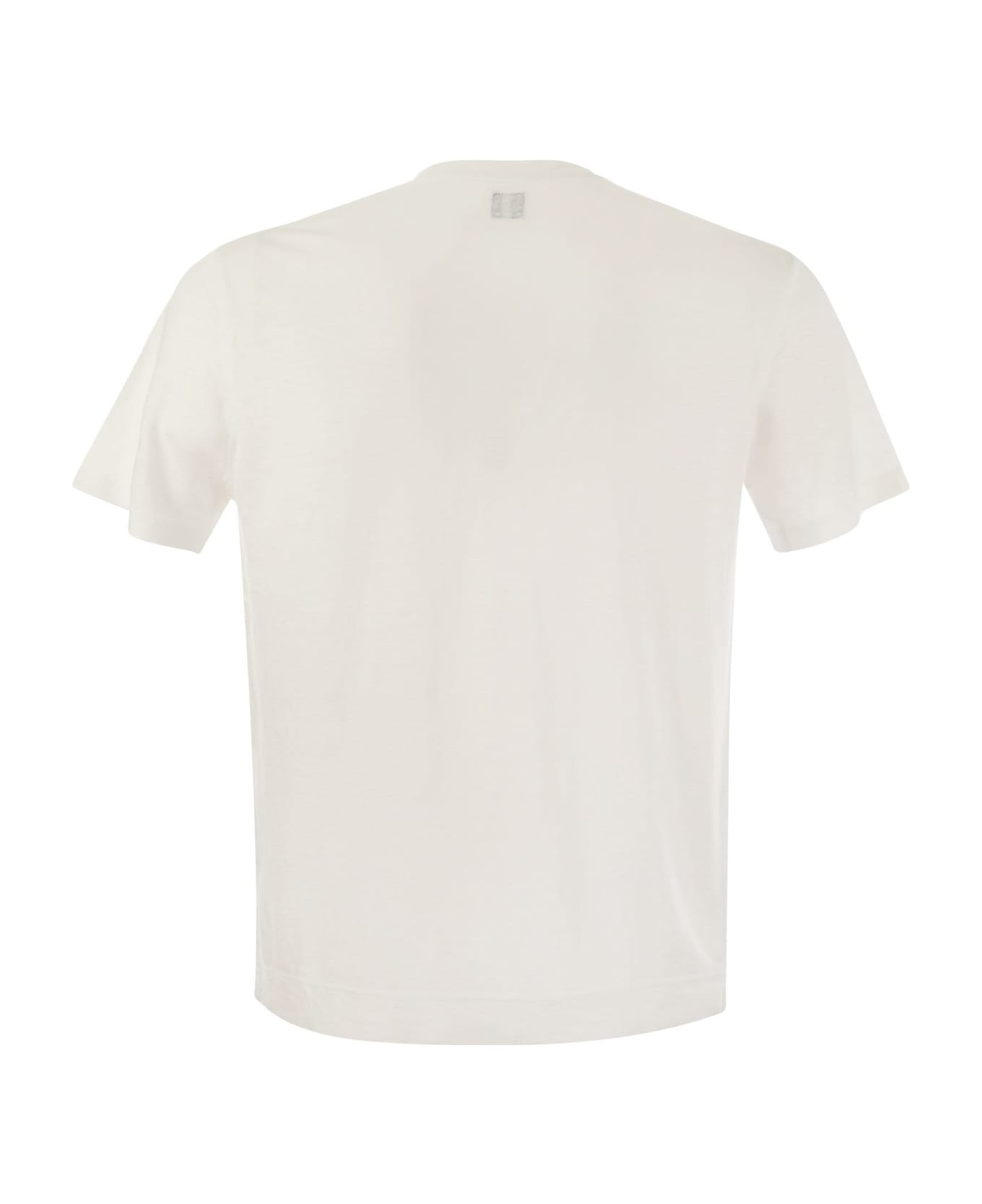 Fedeli Linen Flex T-shirt - White