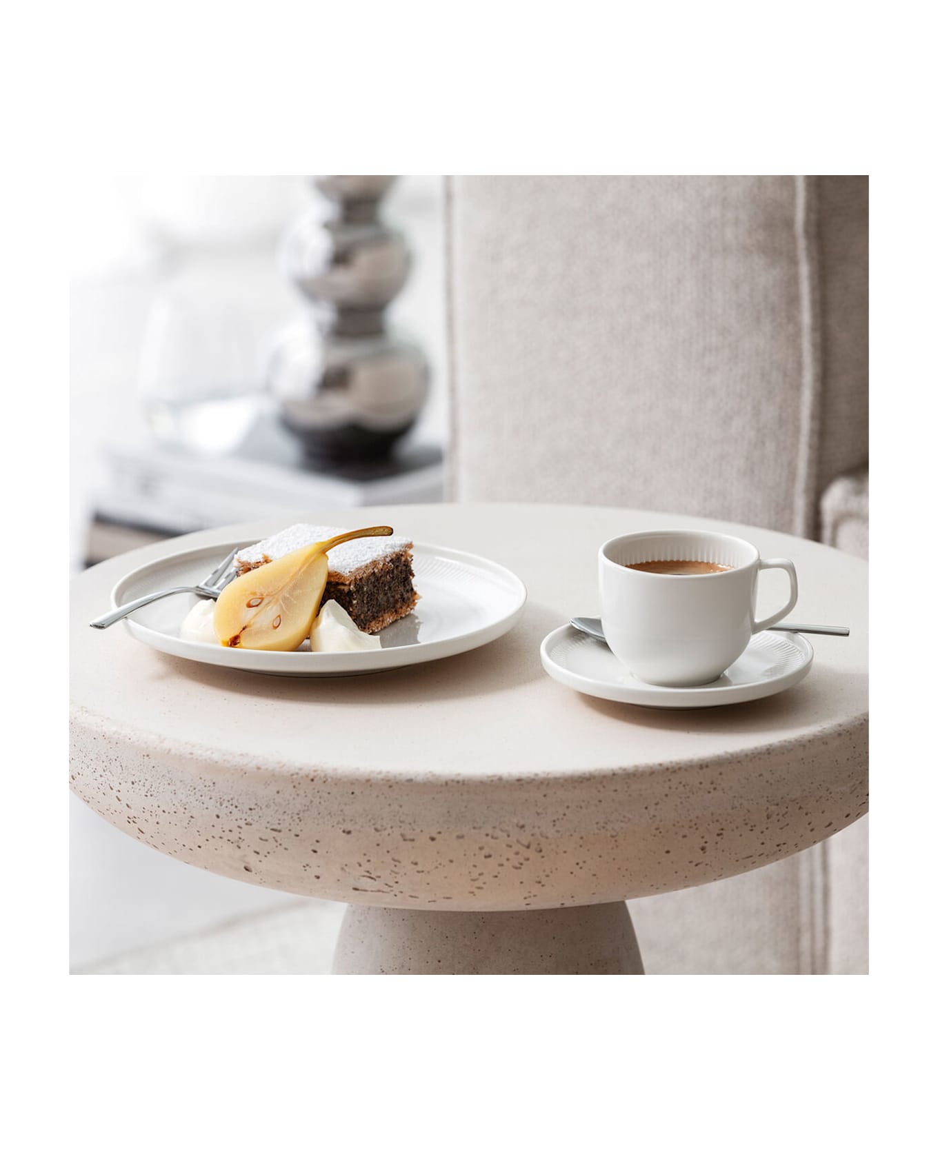 Villeroy & Boch Afina Set 6 Tazze Caffè Con Piattino - Bianco