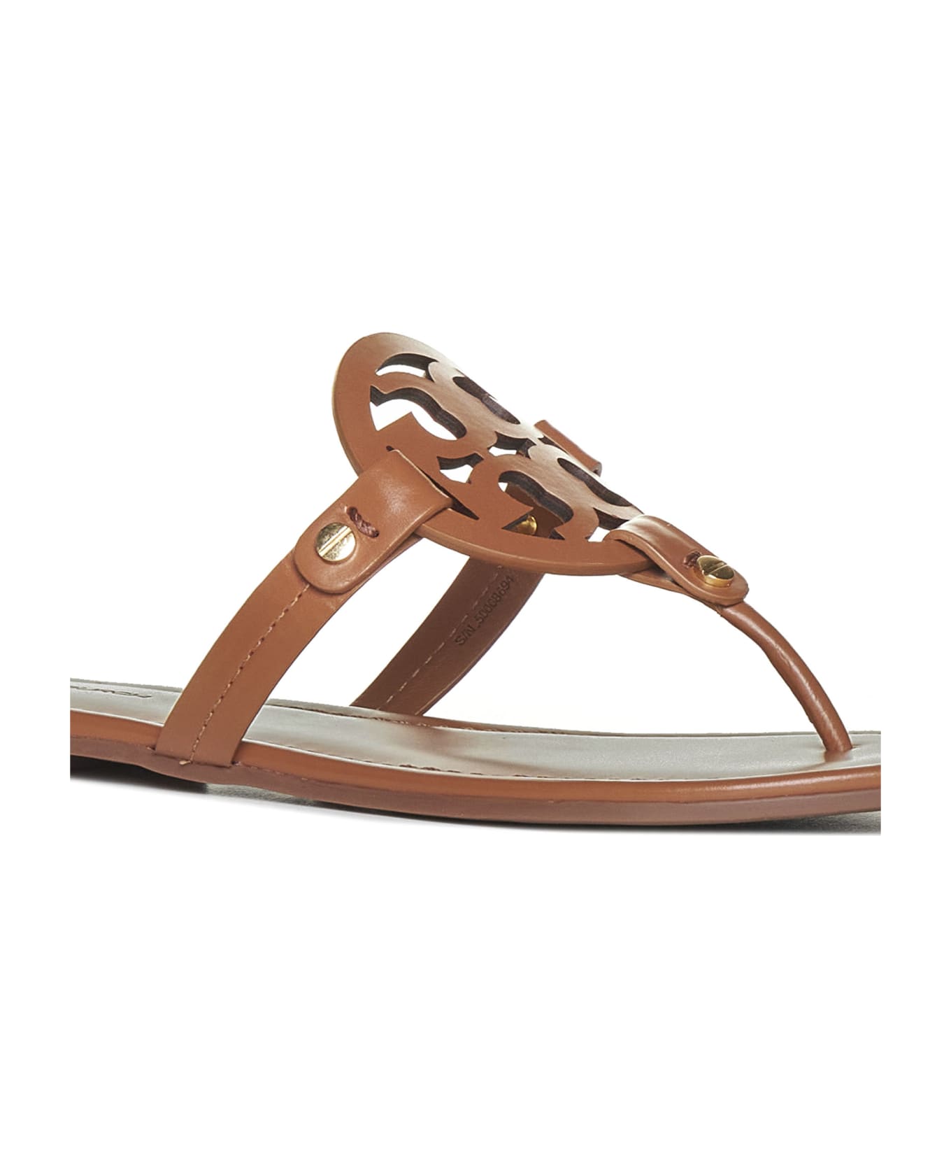 Tory Burch Miller Leather Sandals - Saddle Brown