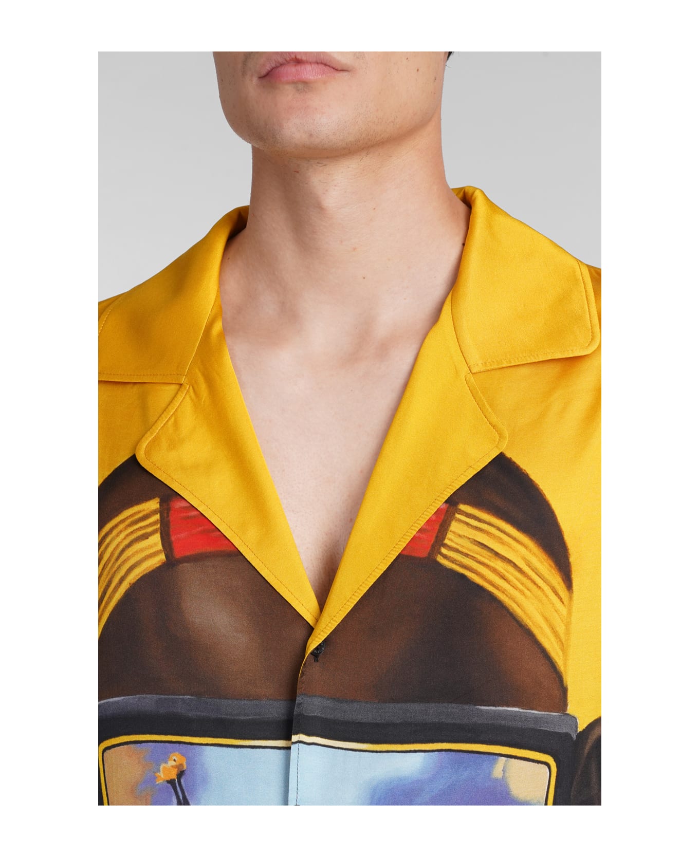 Balmain Shirt In Yellow Viscose - yellow シャツ