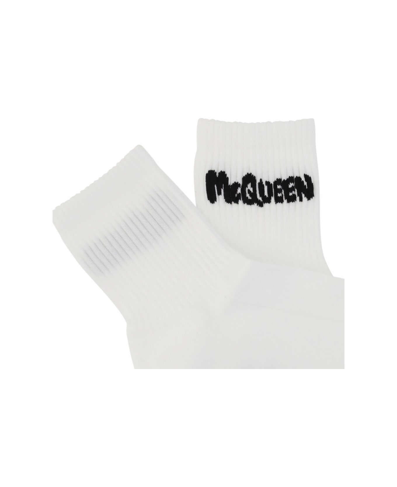 Alexander McQueen Graffiti Socks - Bianco