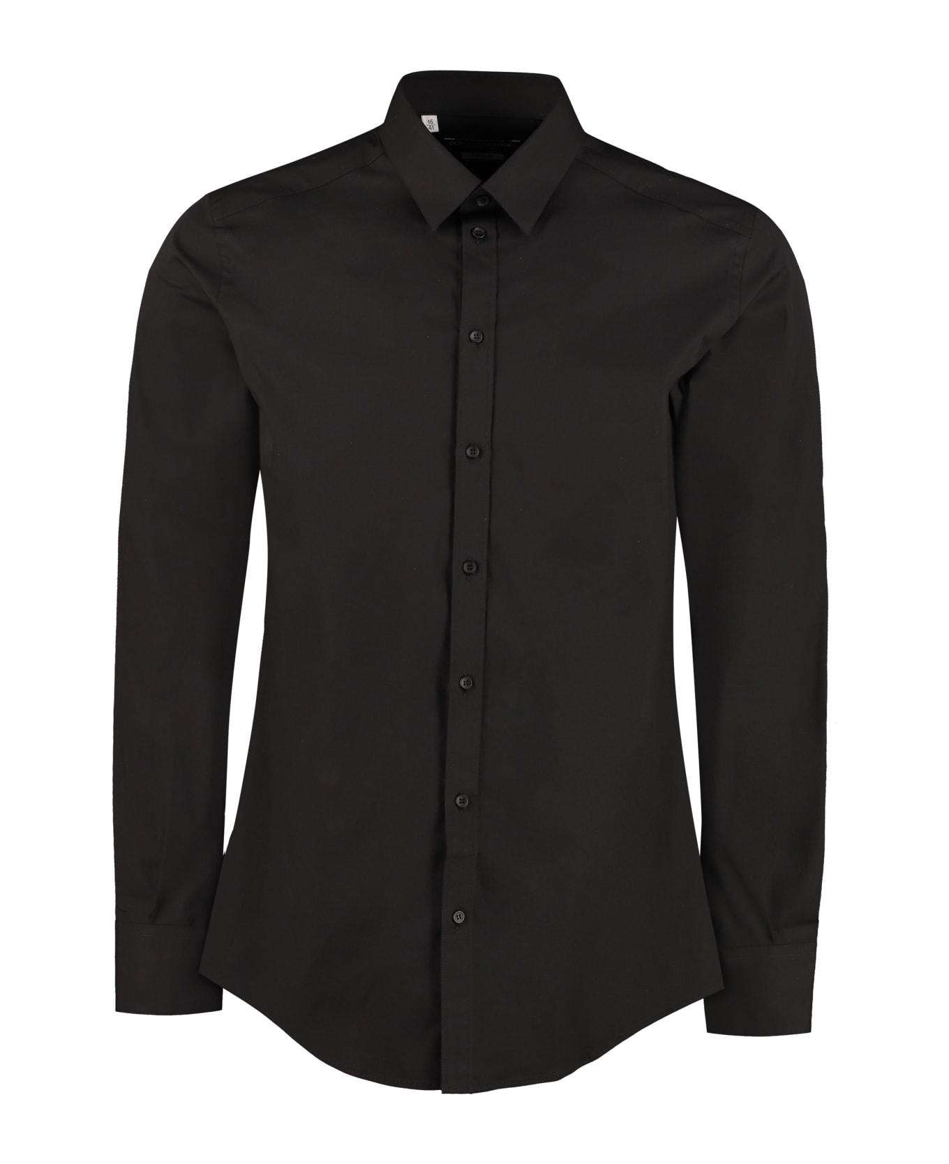 Dolce & Gabbana Classic Italian Collar Cotton Shirt - black