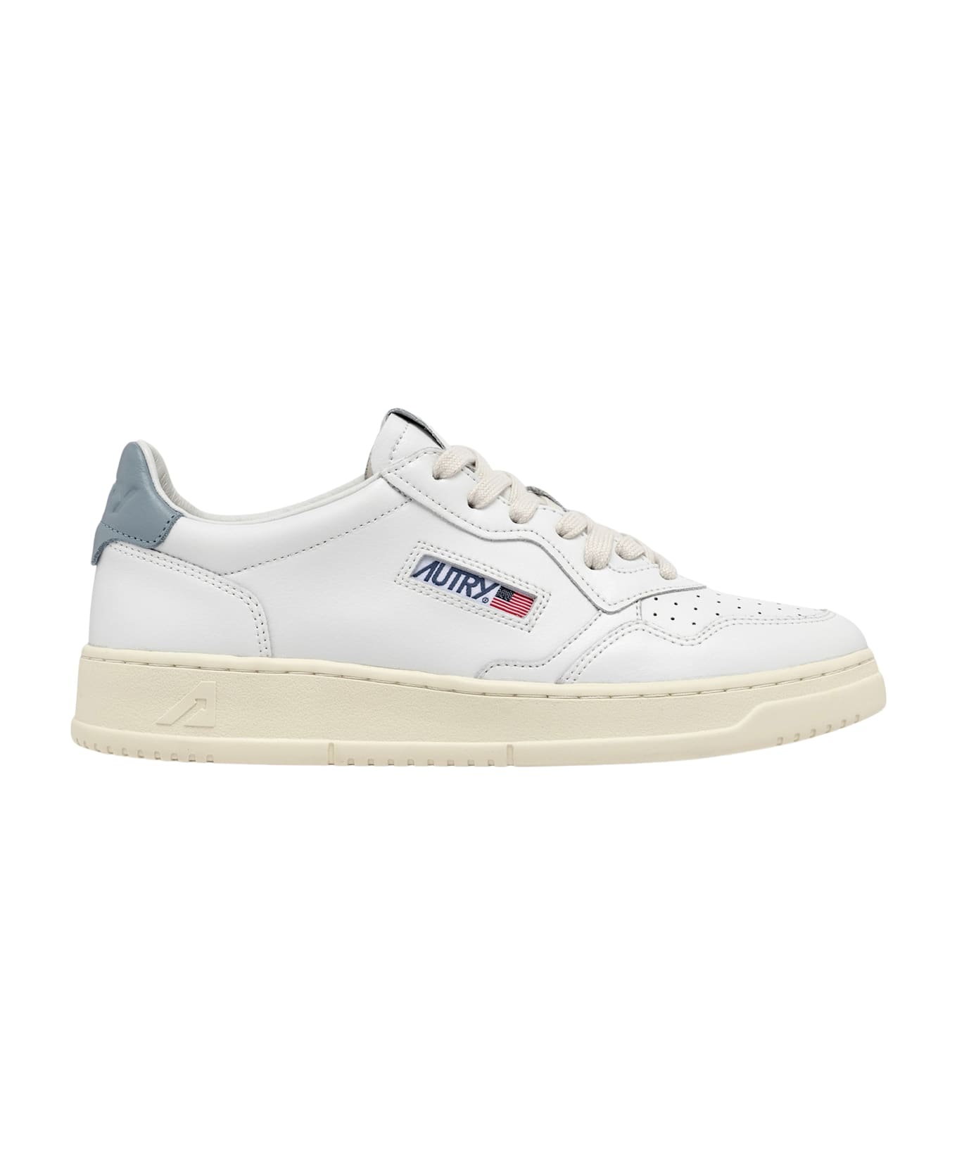 Autry Medalist Low Leat Leat - Wht Slv Blue