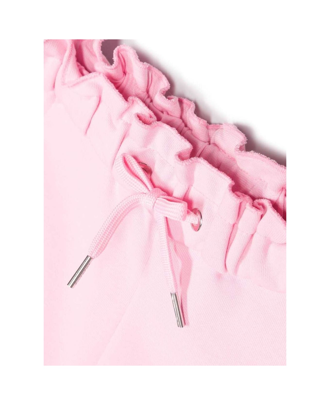 Givenchy Pink Drawstring Bermuda Shorts With Logo Print In Cotton Blend Girl - Pink