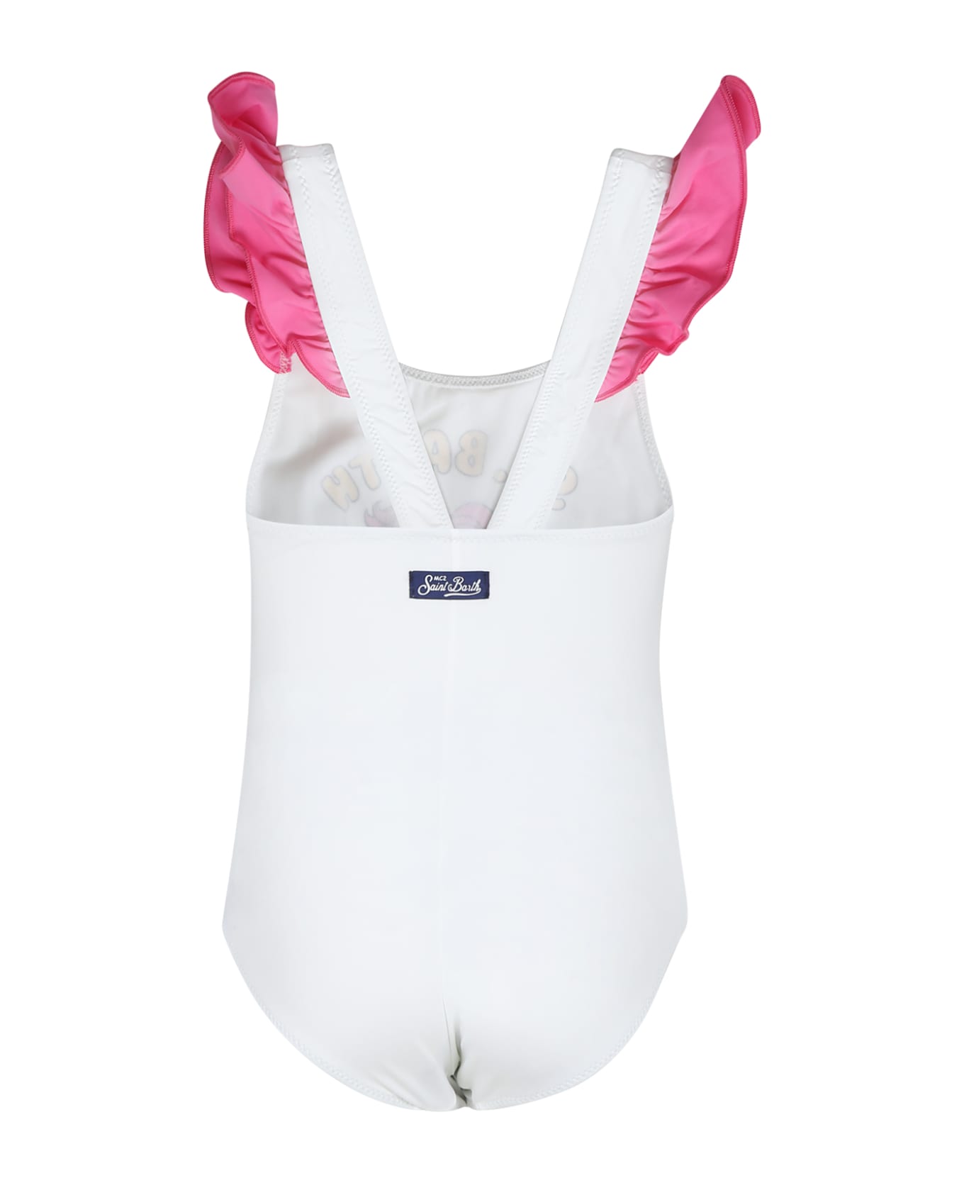 MC2 Saint Barth White Swimsuit For Girl With My Little Pony Print - White