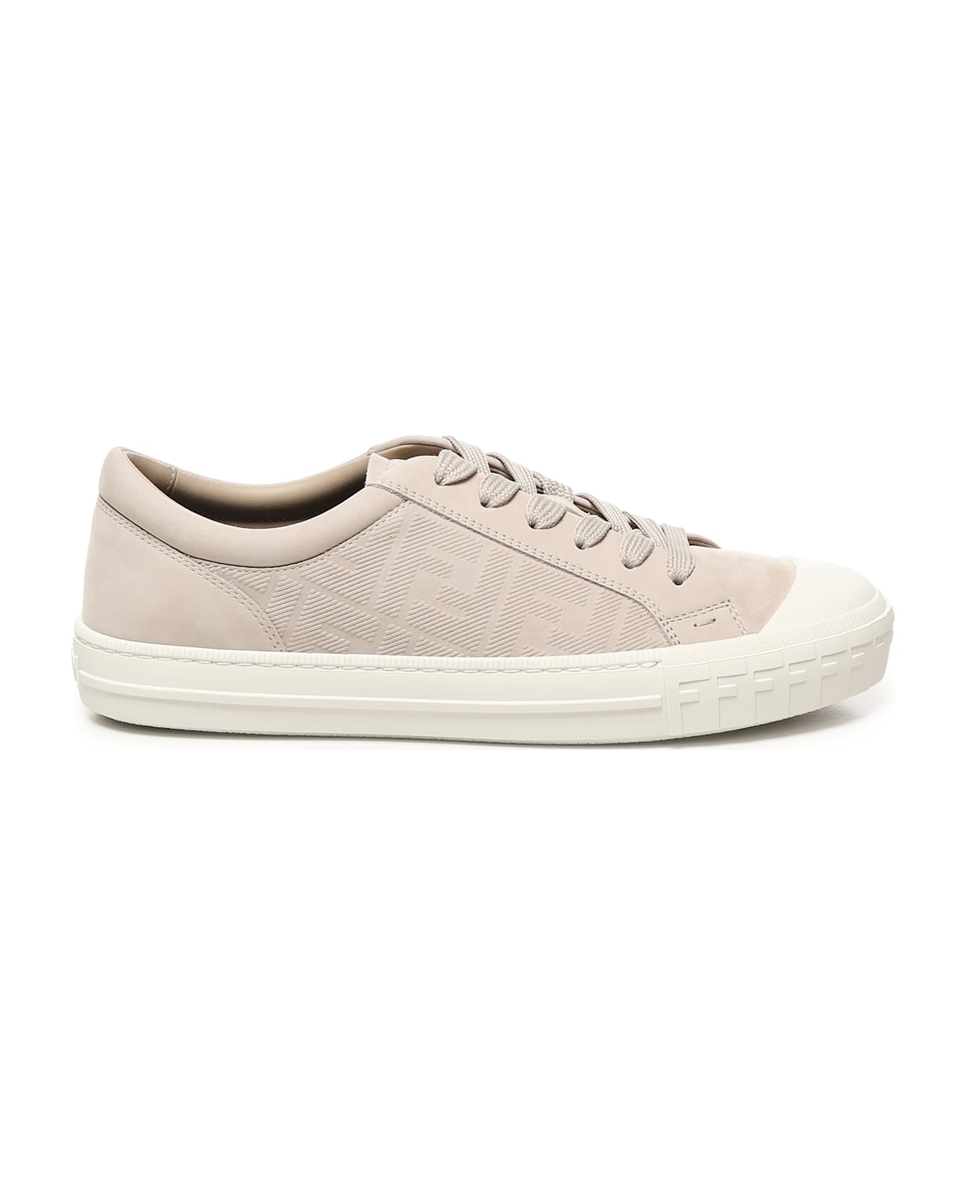 Fendi Domino Low Sneakers - Beige