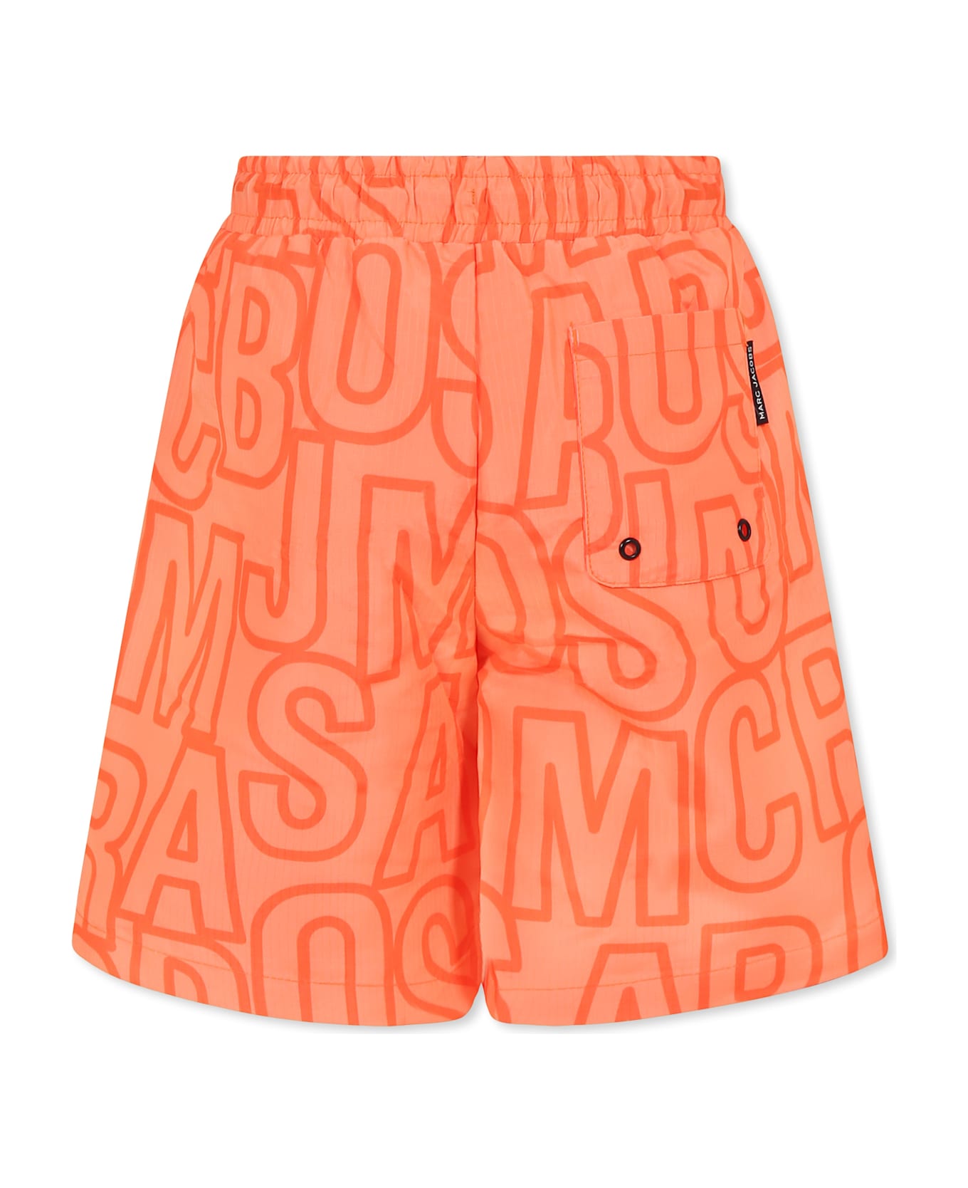 Marc Jacobs Orange Swim Shorts For Boy With Logo - Orange