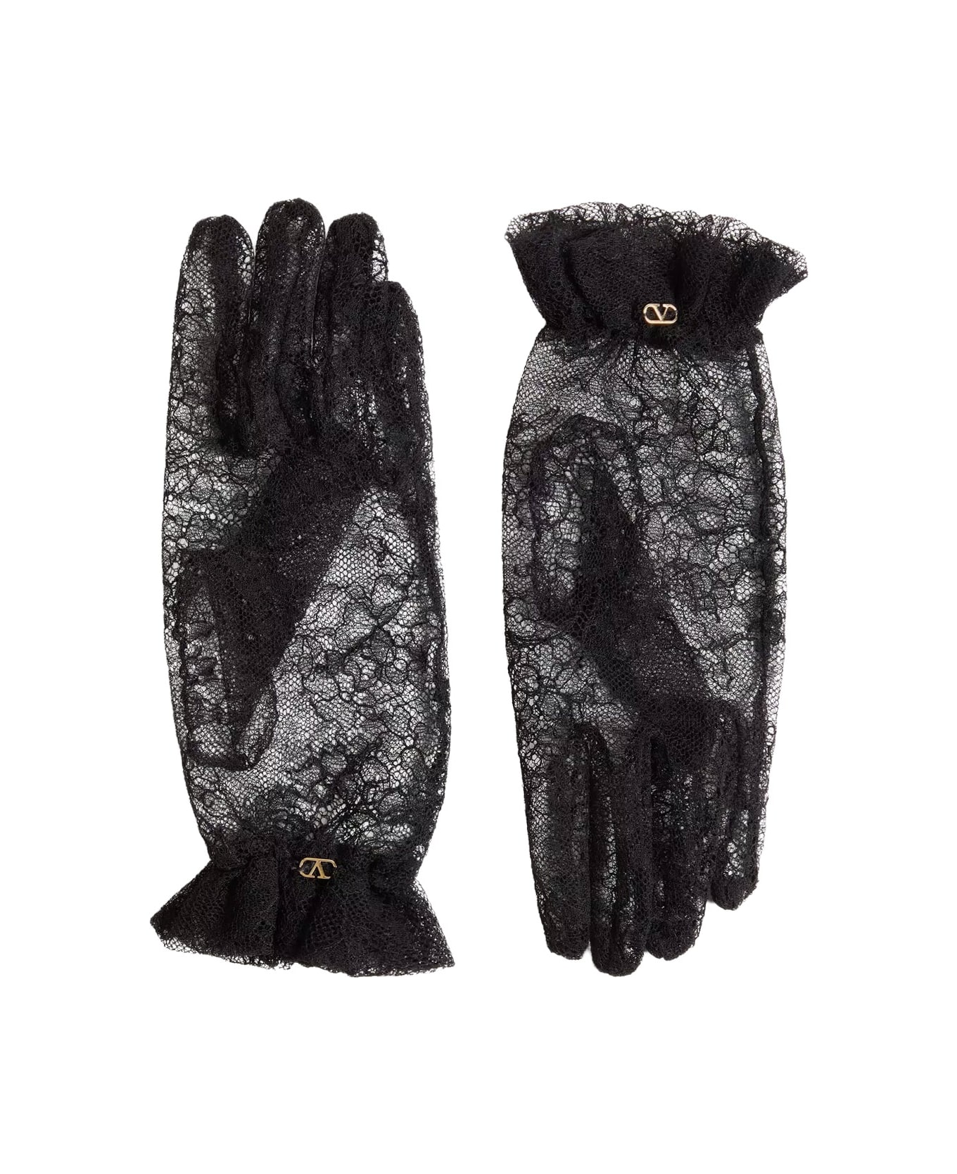 Valentino Garavani Lace Gloves - Black