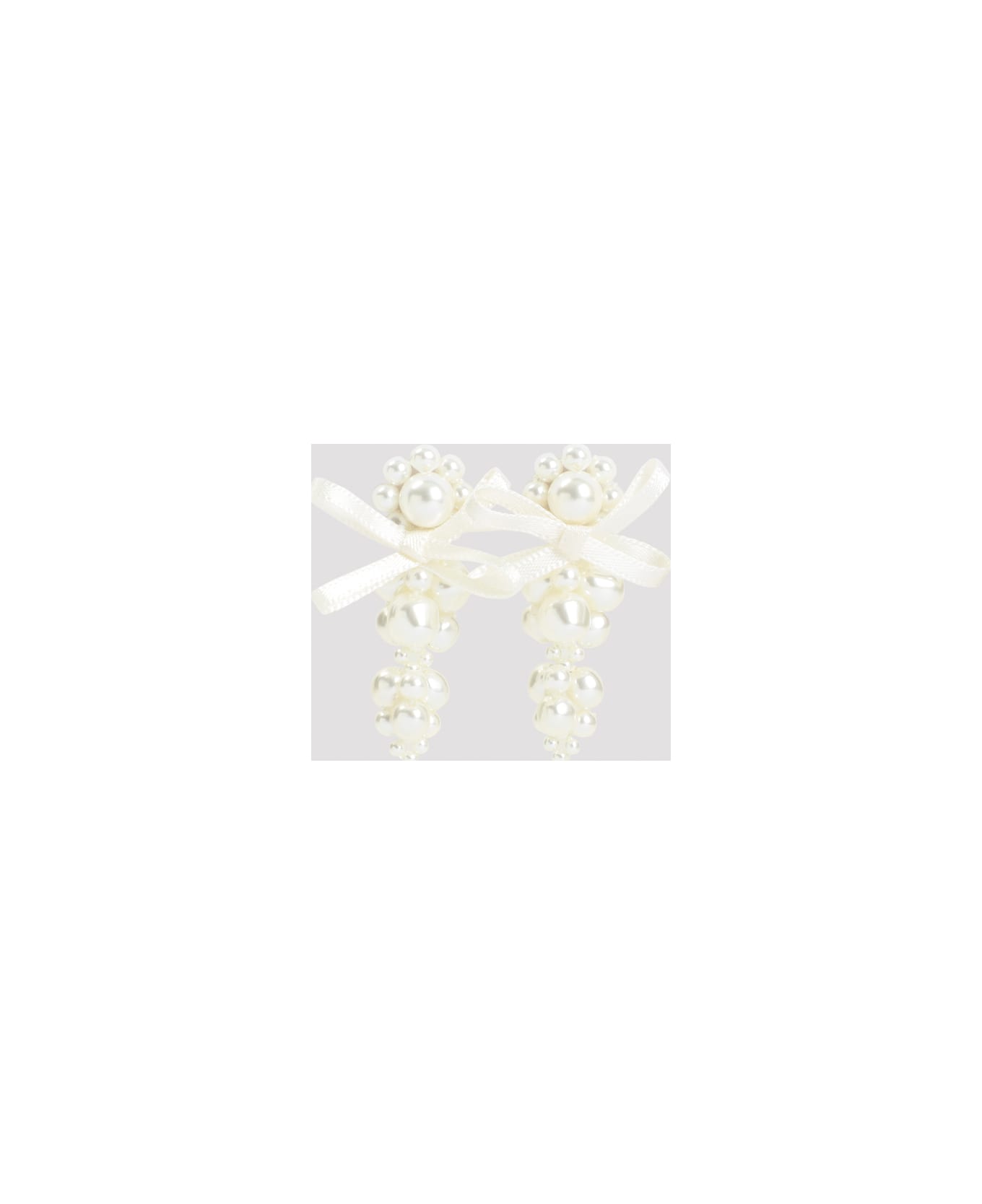 Simone Rocha Petit Bow Detail Cluster Earrings - Pearl