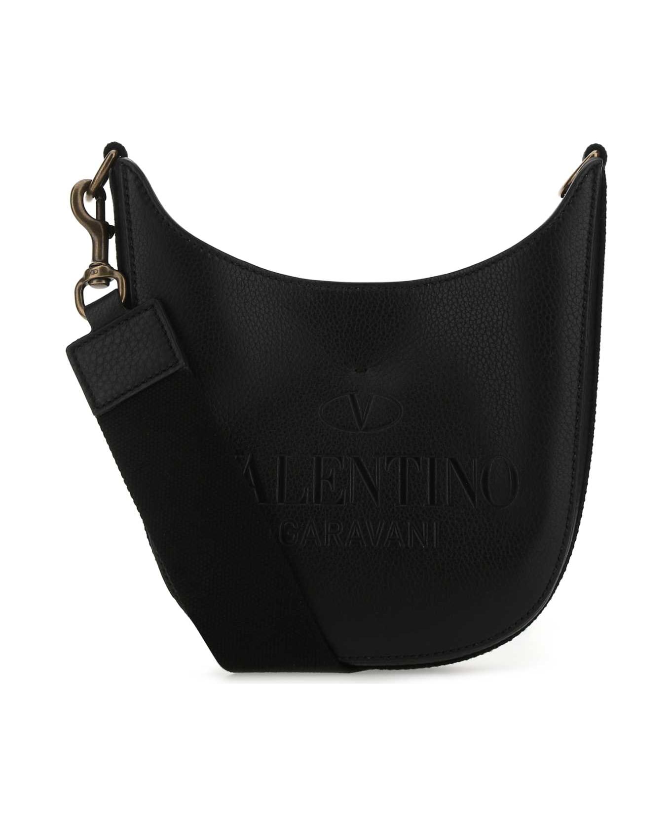 Valentino Garavani Black Leather Identity Crossbody Bag - 0NO