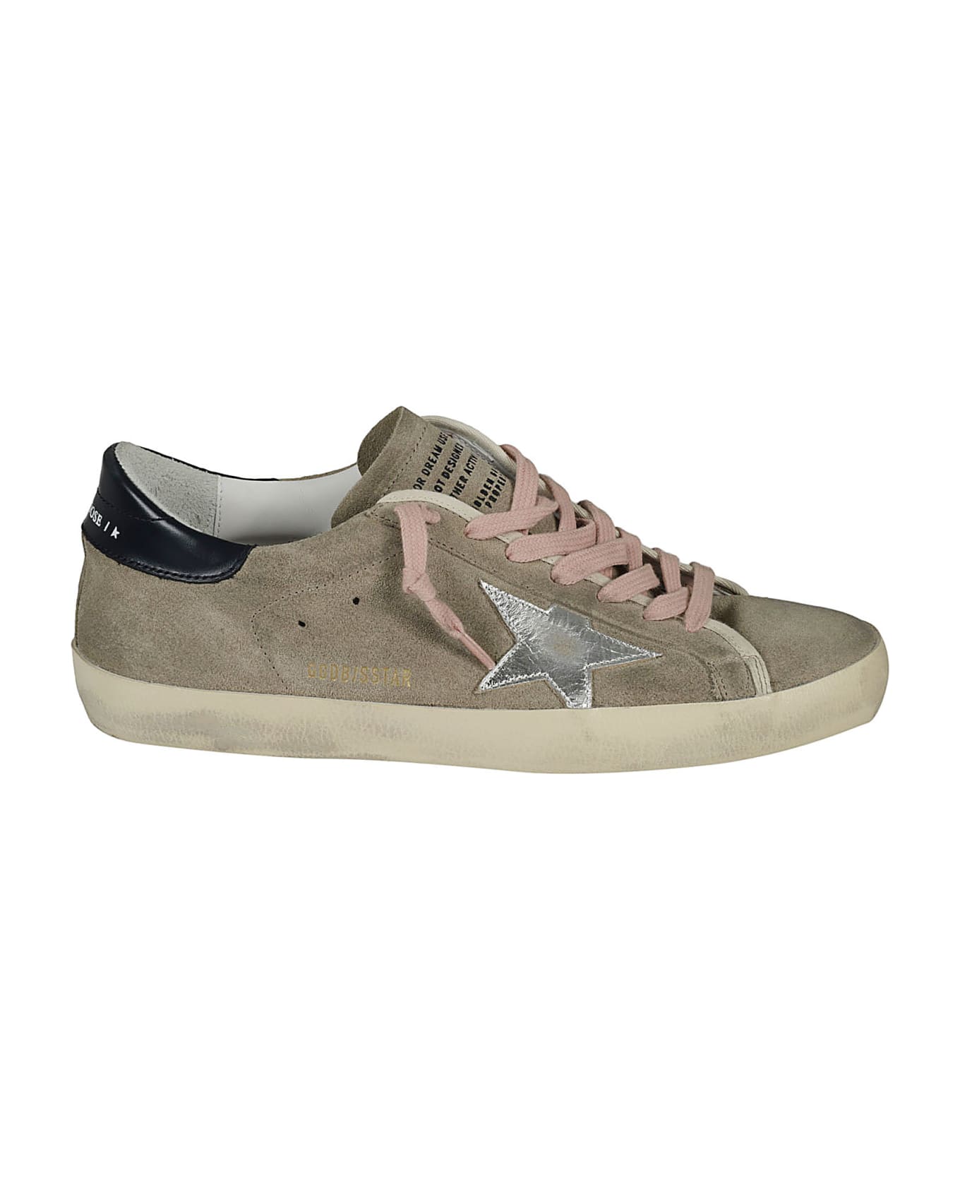 Golden Goose Silver-star Classic Sneakers - Taupe/Silver