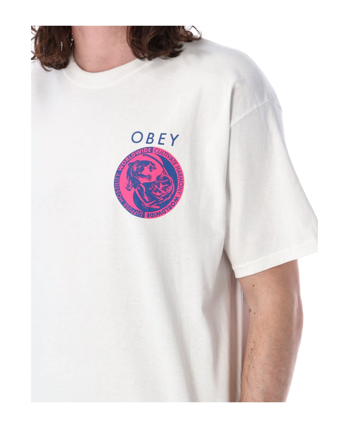Obey Yin Yang Panthers T-shirt - WHITE シャツ