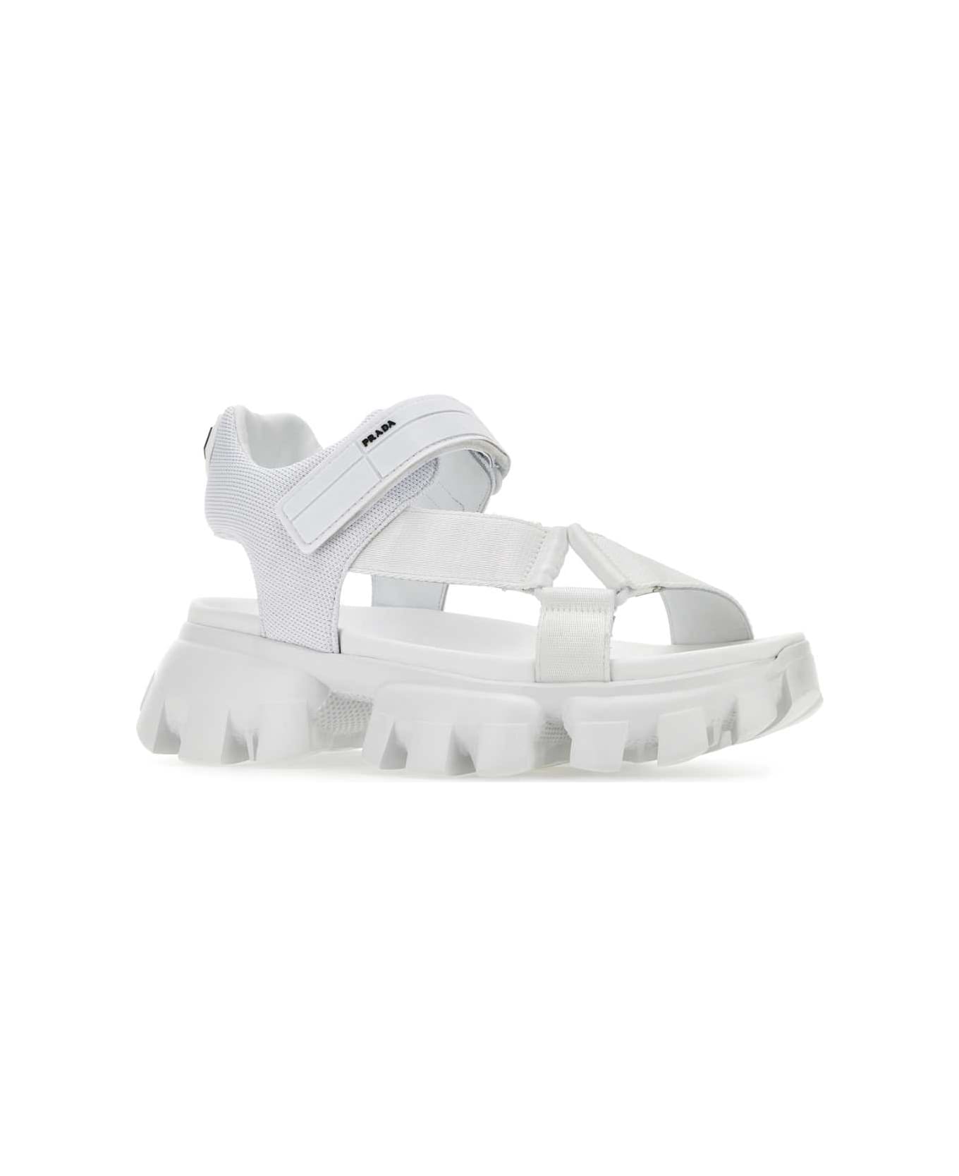 Prada White Nylon Sandals - White その他各種シューズ