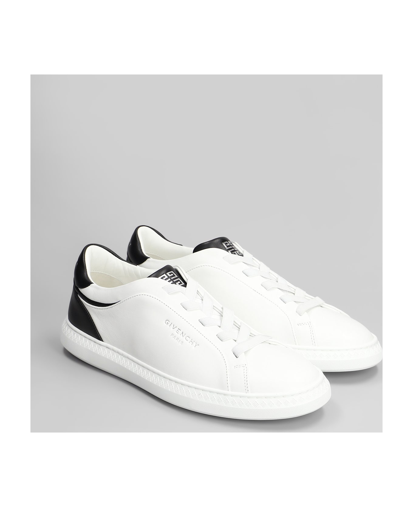 Givenchy G Set Low Sneakers In White Leather - white