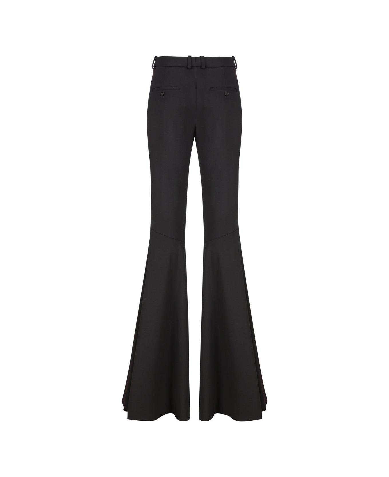 Saint Laurent Low-waisted Flared Trousers - Nero