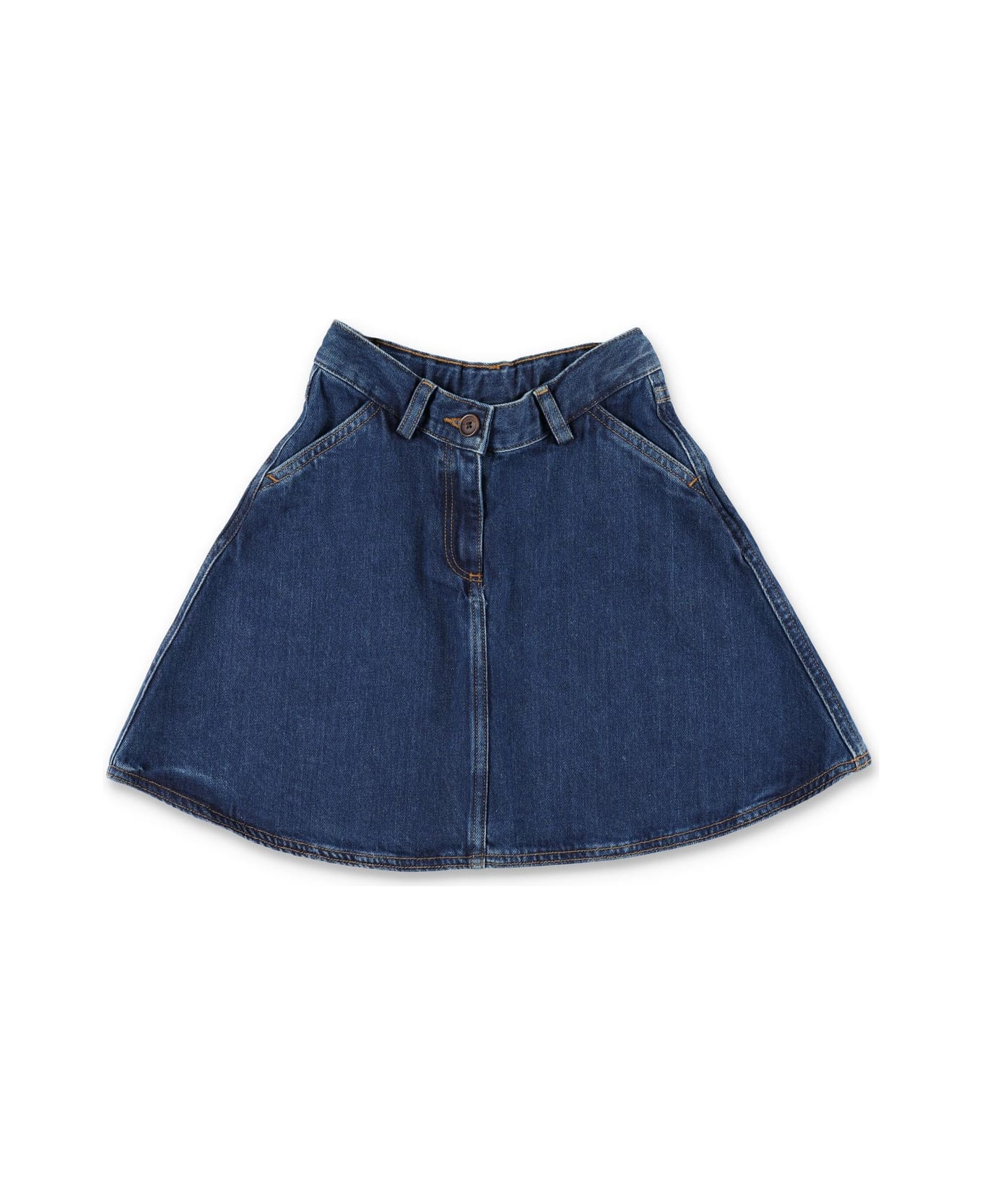 Bonpoint Gingia Denim Skirt