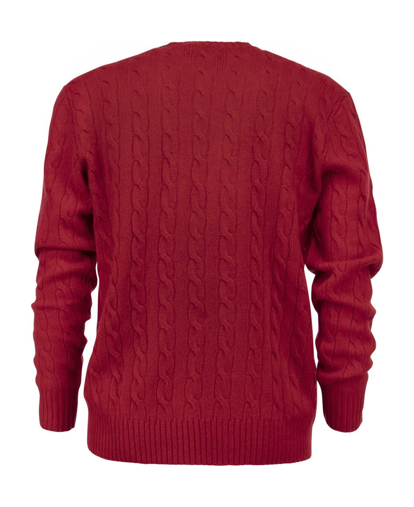 Polo Ralph Lauren Wool And Cashmere Cable-knit Sweater - Red