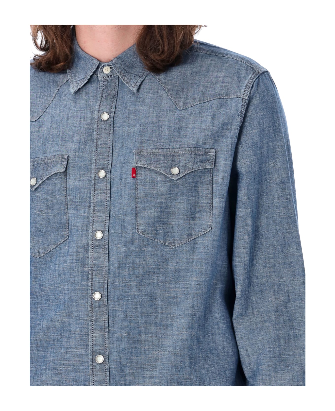 Levi's Barstow Western Shirt - MED BLUE