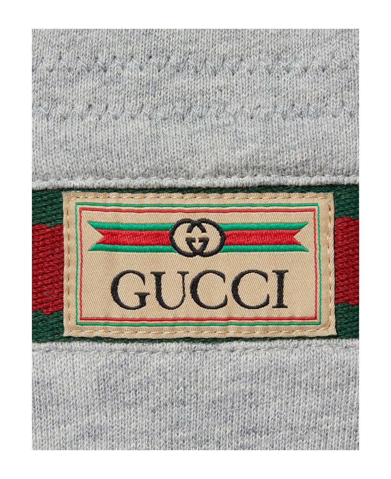 Gucci Grey Joggers With Vintage Gucci Logo - Grey