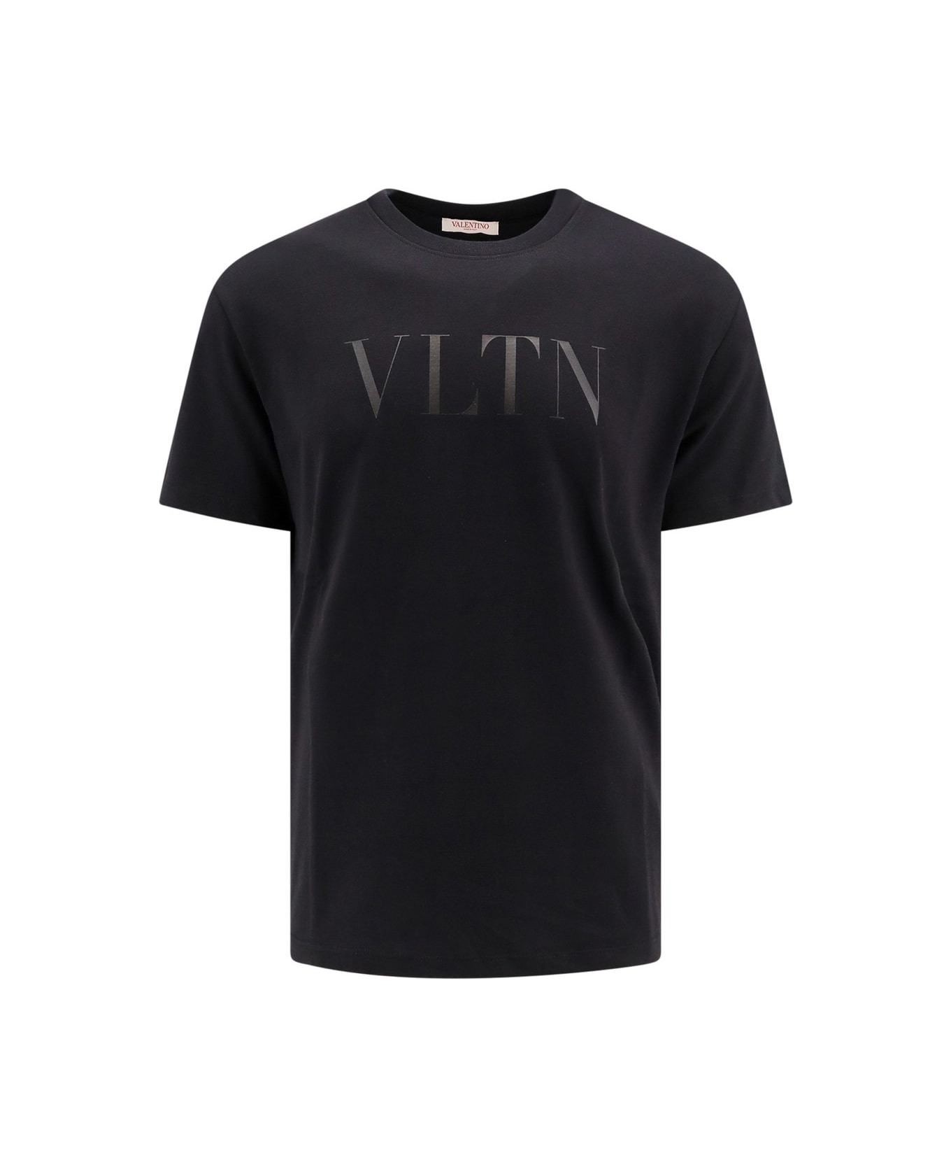 Valentino Garavani Vltn Logo Printed Crewneck T-shirt - Nero