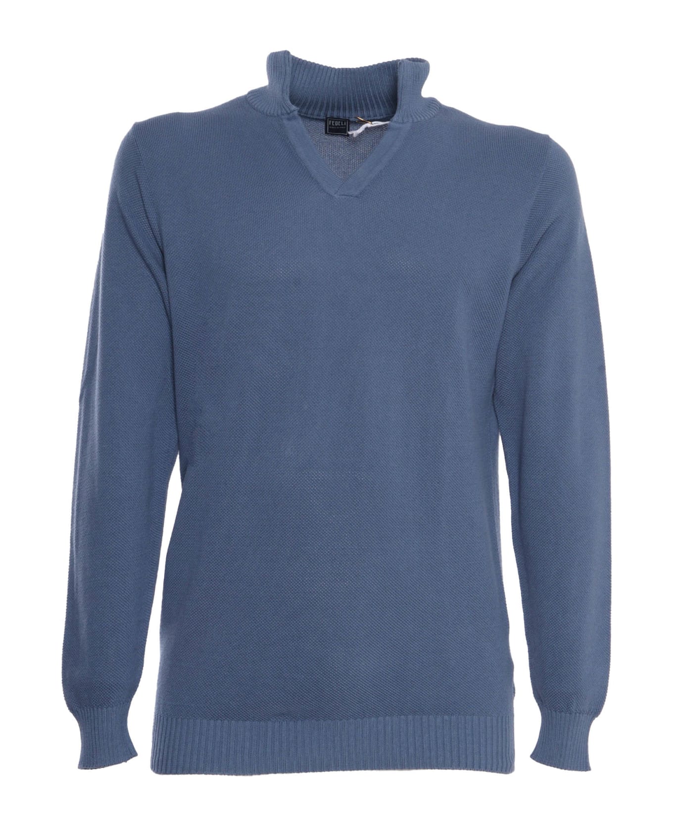 Fedeli Supima Dusty Sweater - LIGHT BLUE ニットウェア