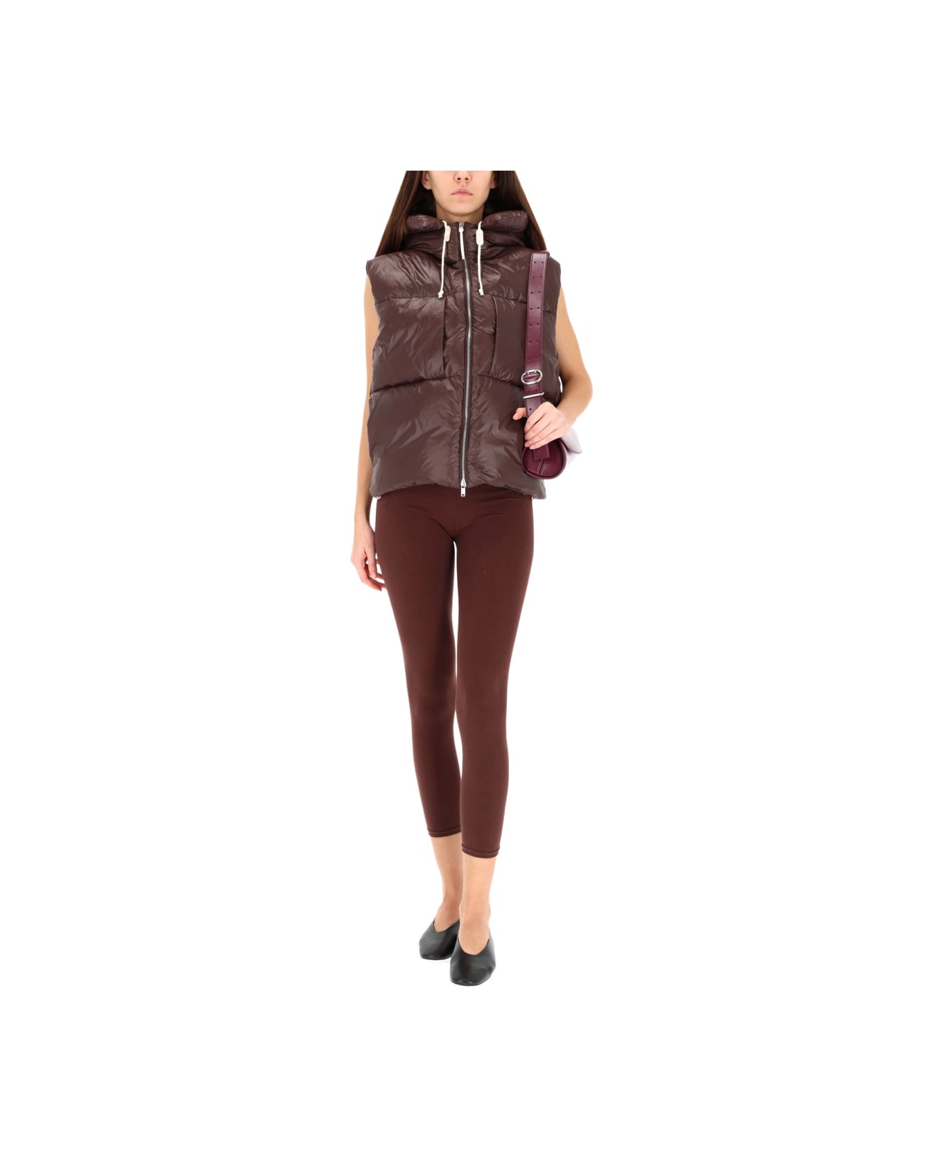 Jil Sander Padded Vest - BORDEAUX