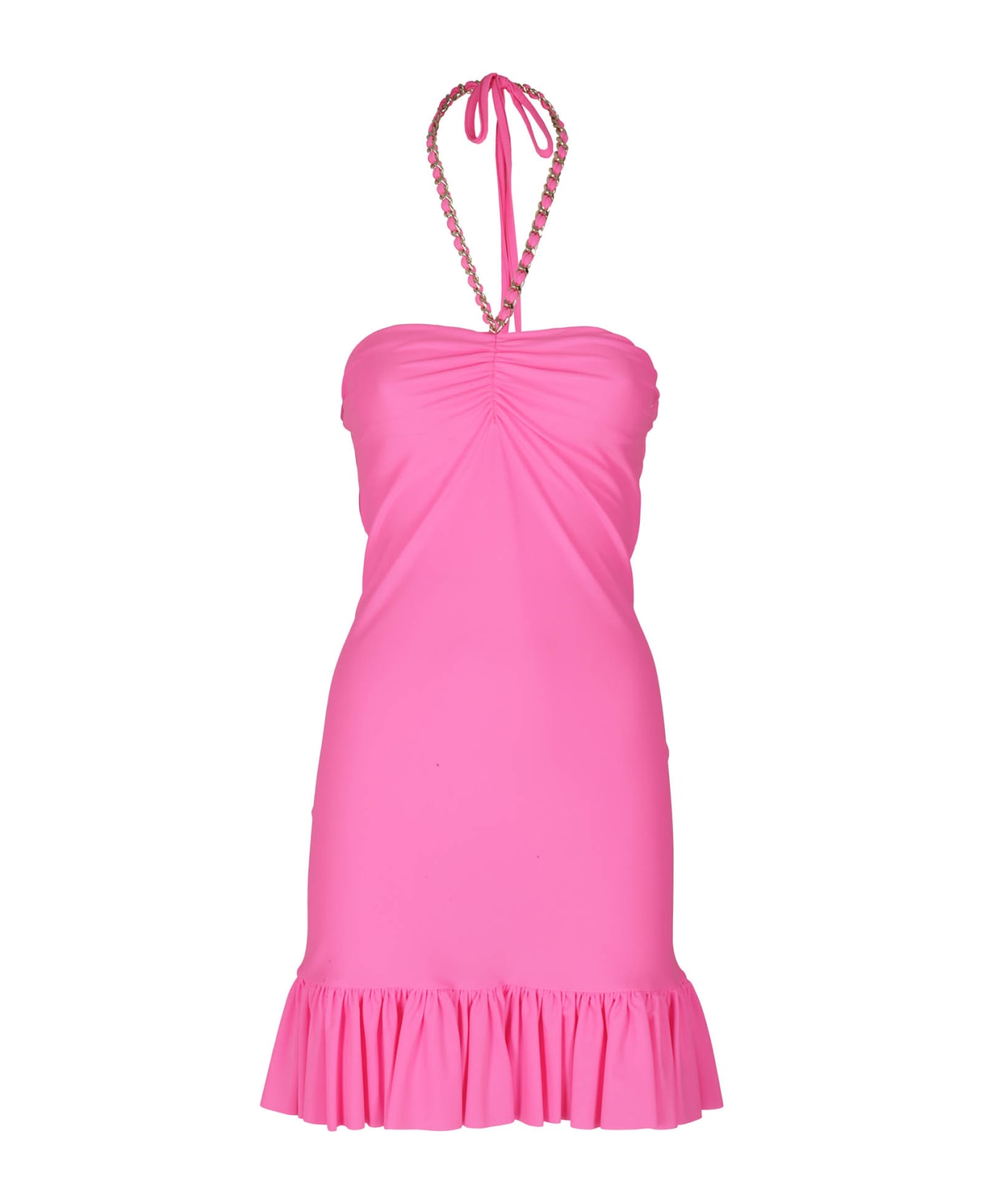 Amen Dress In Lycra - Pink Fluo