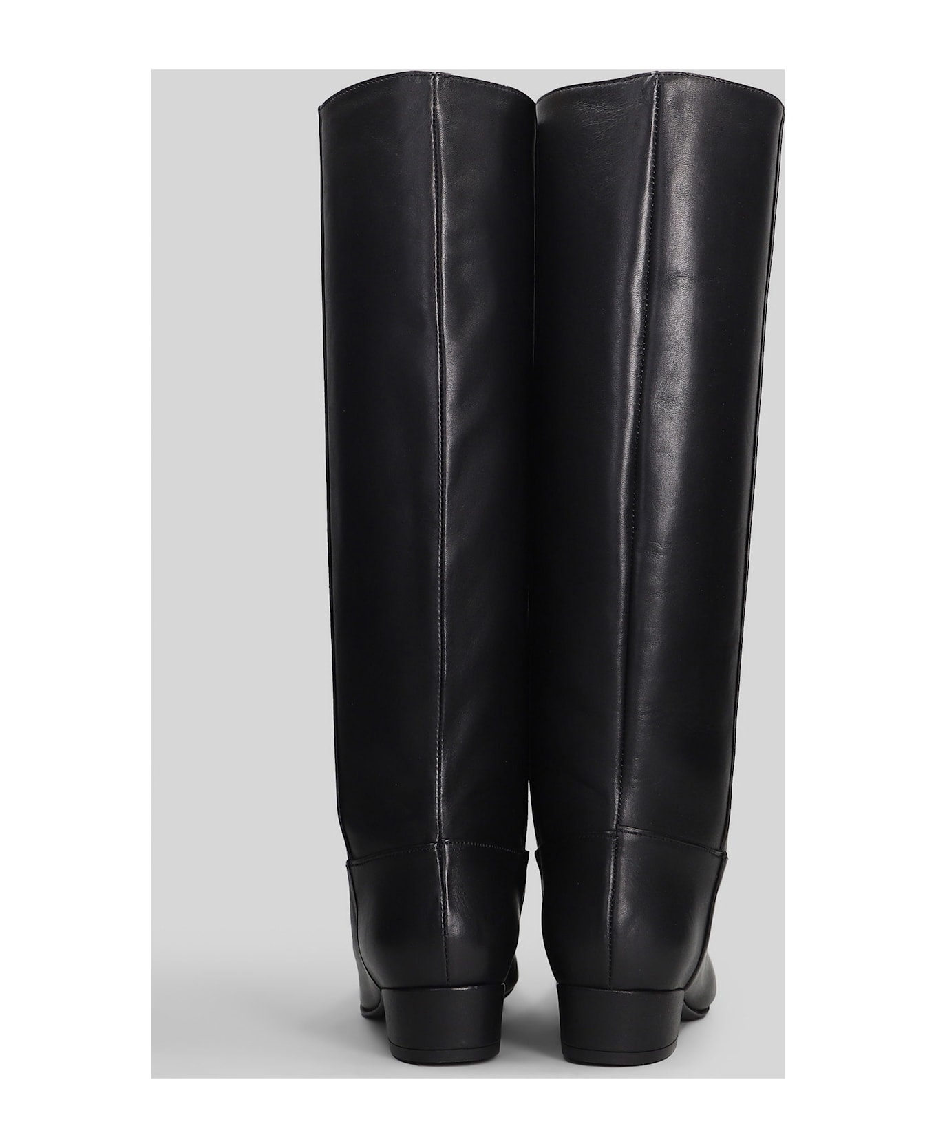 Fabio Rusconi Low Heels Boots In Black Leather - black