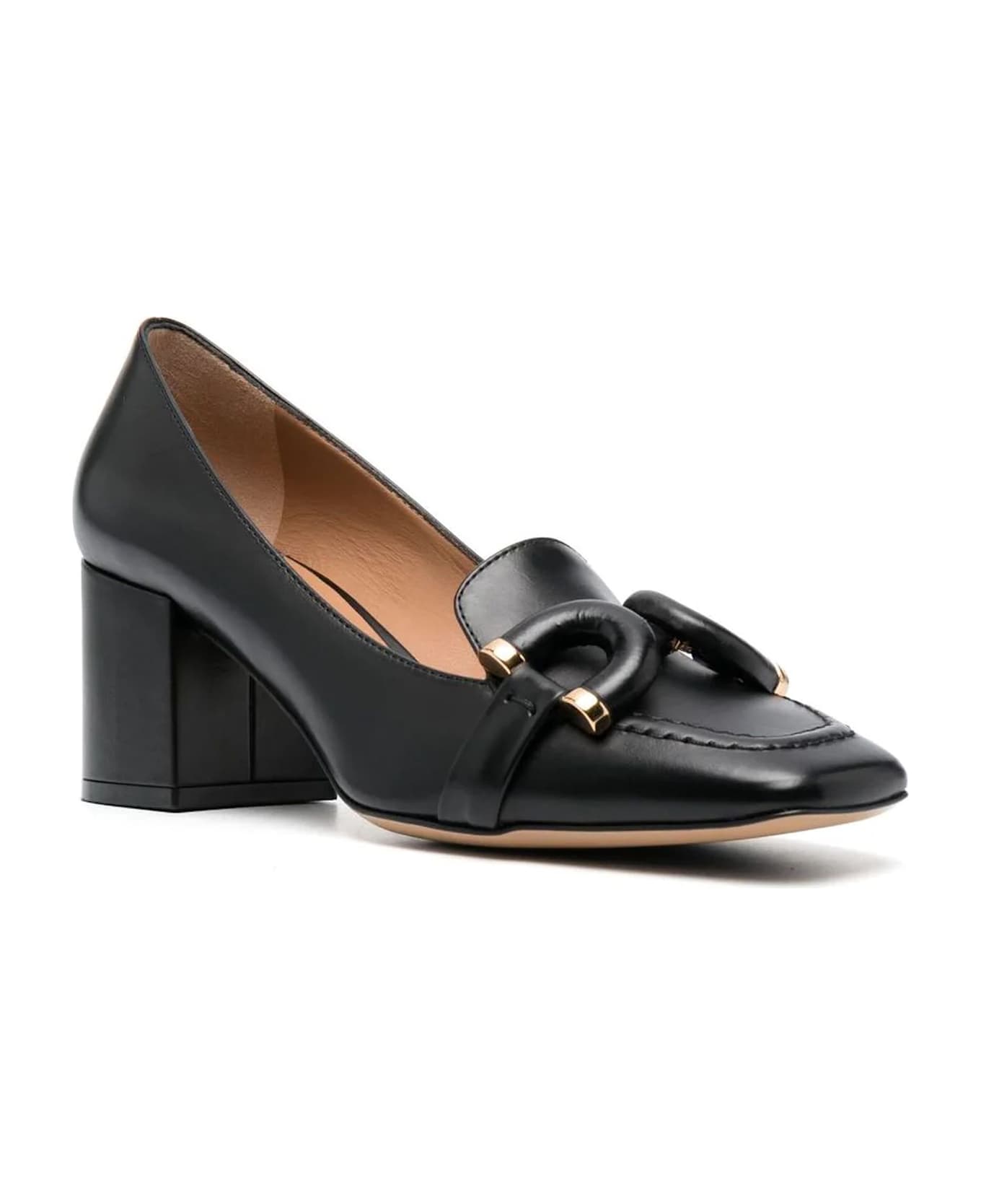 Roberto Festa Black Calf Leather Haraby Pumps - Black