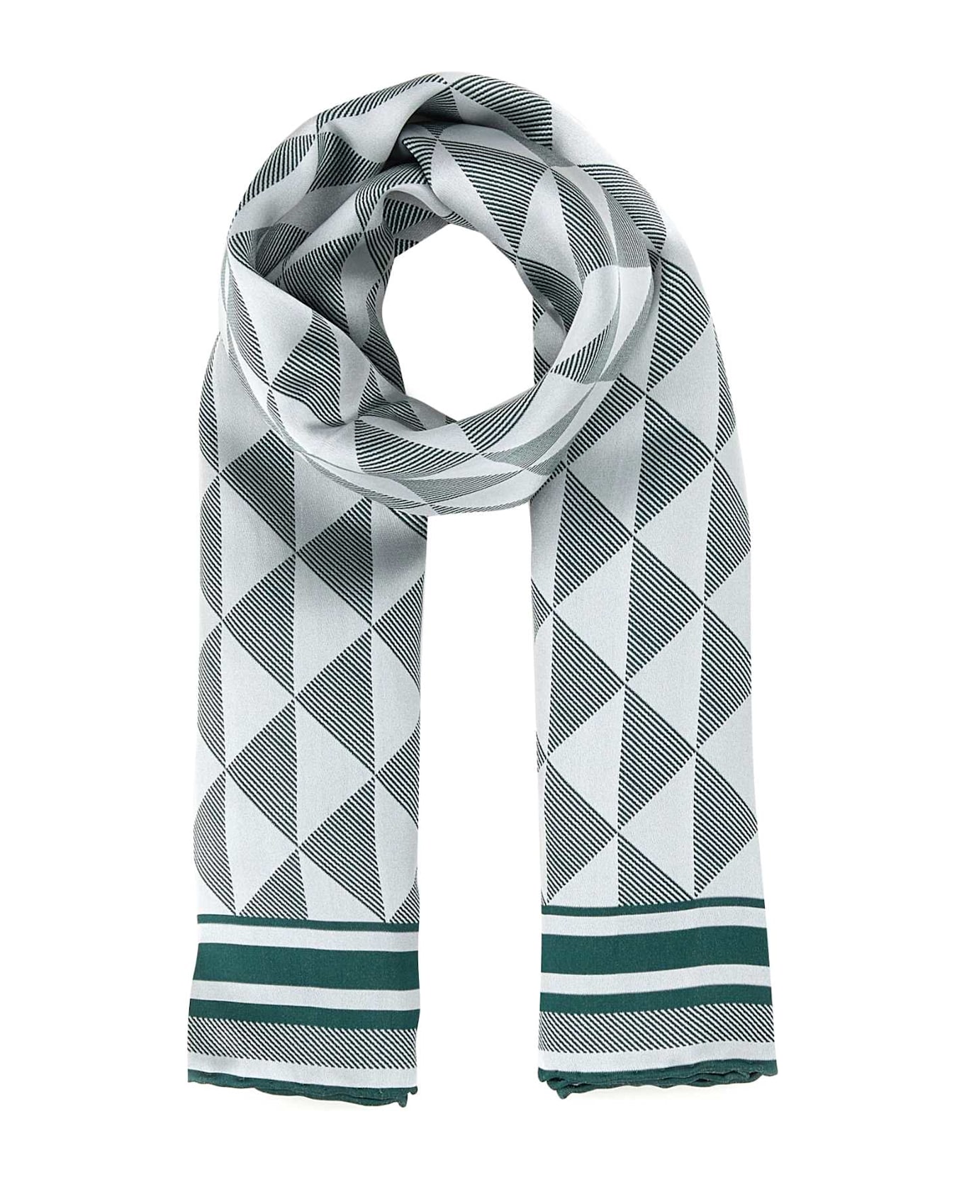 Prada Embroidered Silk Foulard - SMERALDO