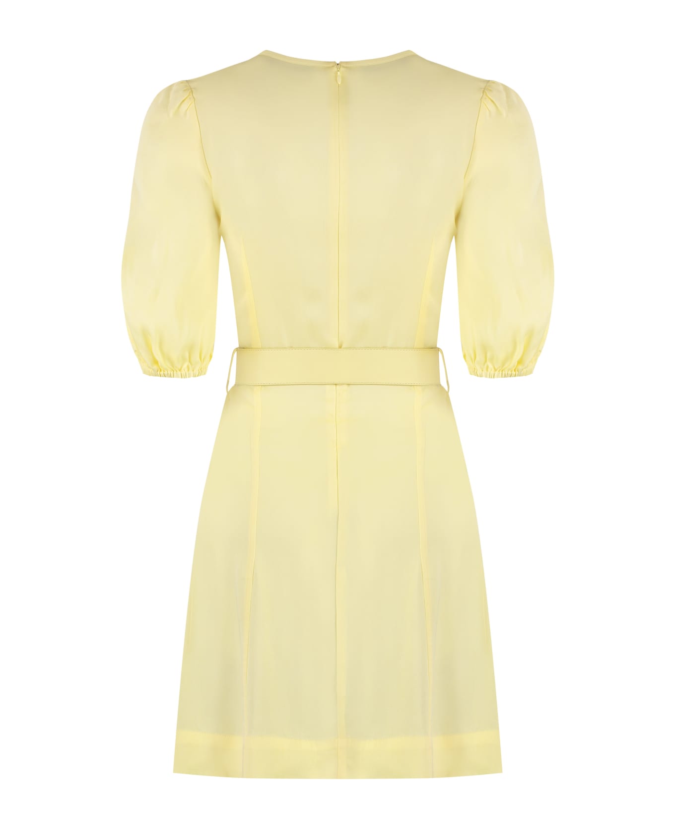 Yves Salomon Belted Waist Dress - Yellow