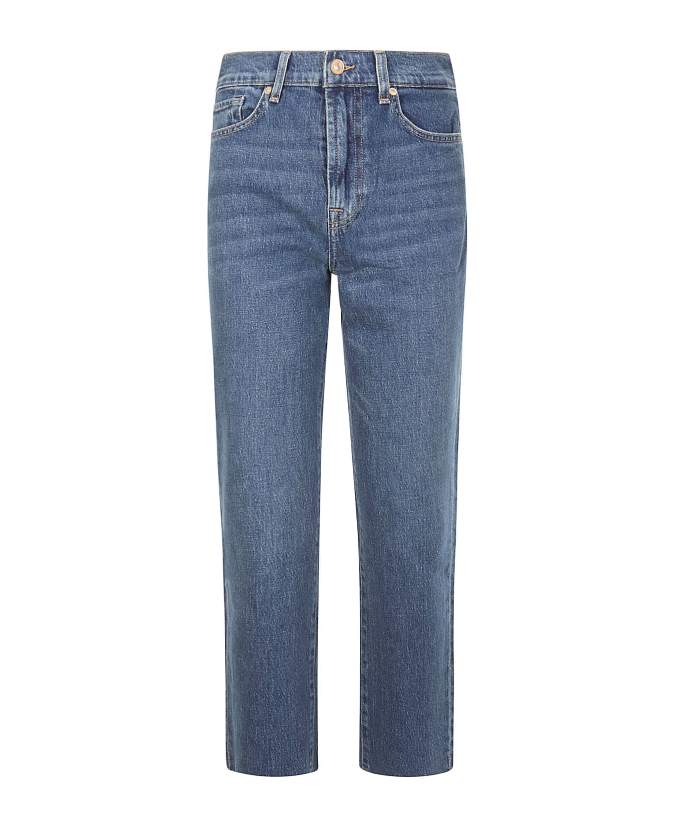 7 For All Mankind Logan Stovepipe Blue Bell - DARK BLUE