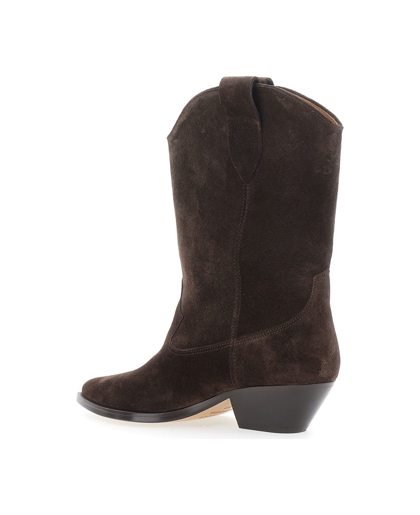 Isabel Marant 'duerto' Brown Ankle Boots With Low Block Heel In Suede Woman - Brown