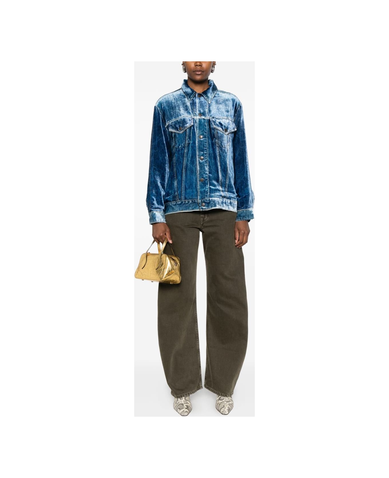 Pierre-Louis Mascia Denim Print Jacket - Blue